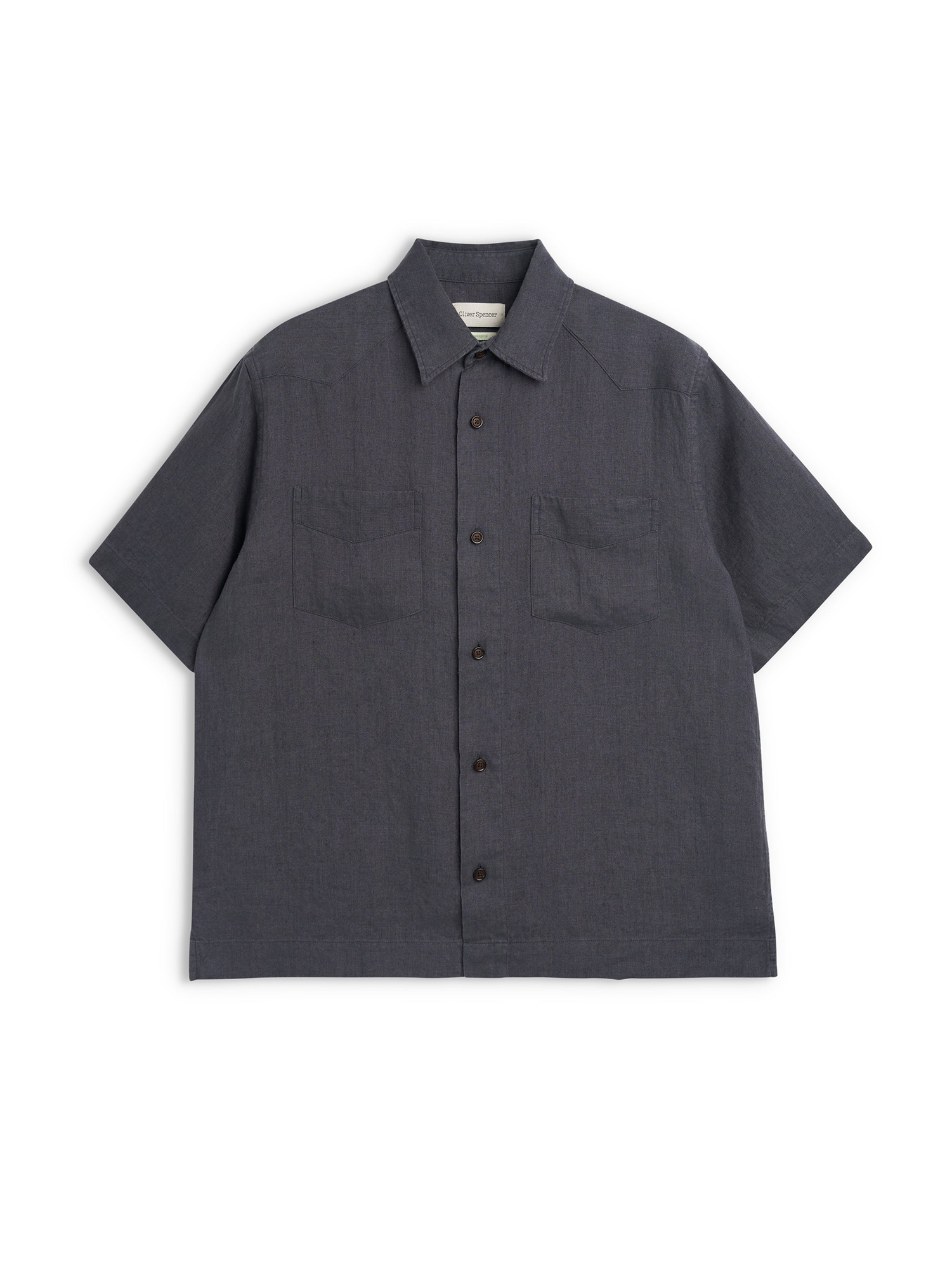 Santiago Short Sleeve Shirt Bleeker Gunmetal Grey