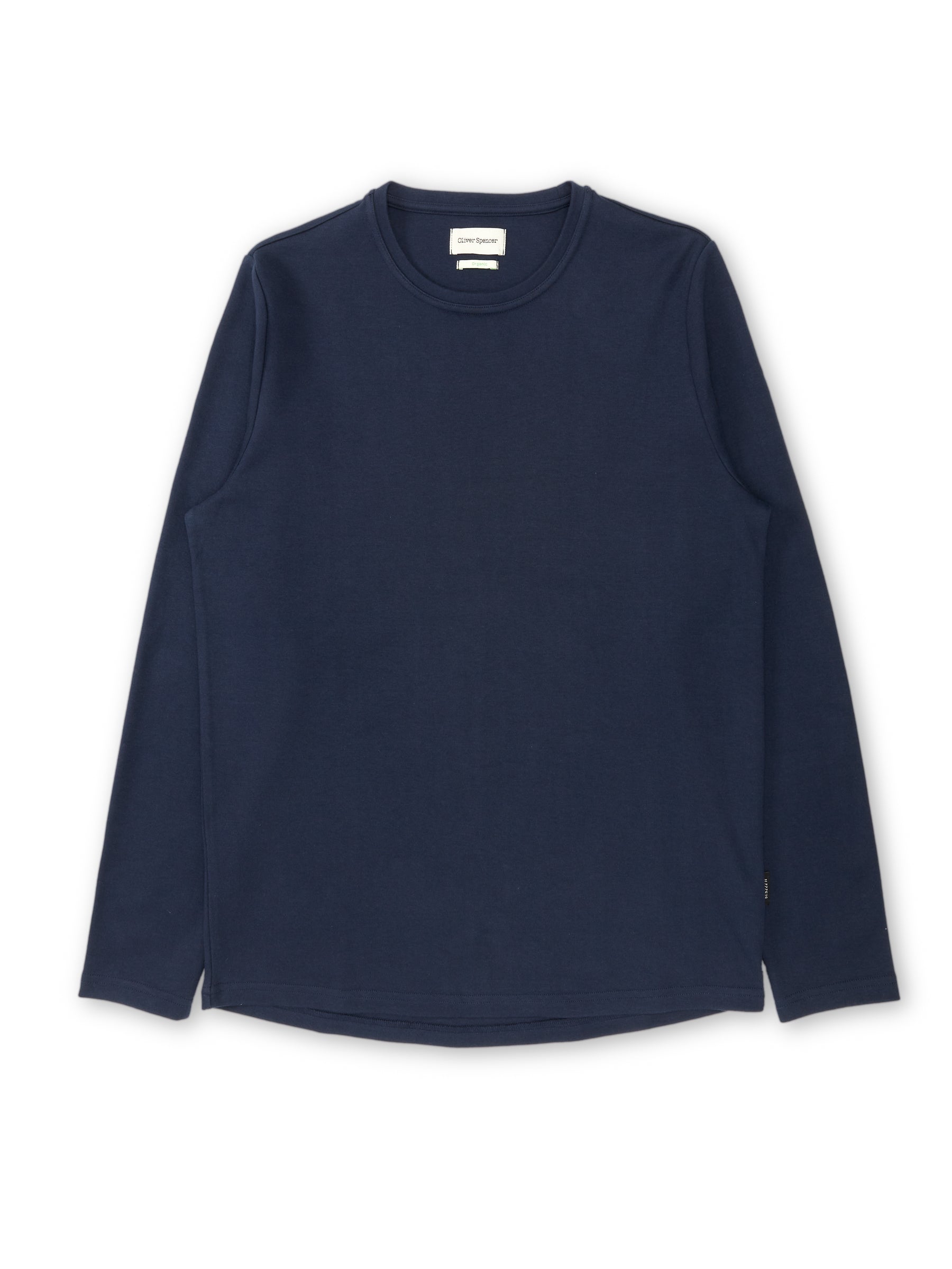 Heavy Long Sleeve Plain T Shirt Tavistock Navy