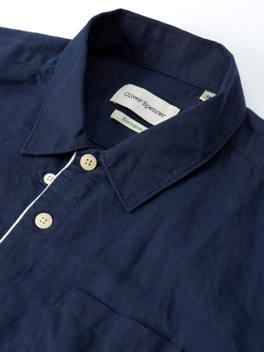Hawaiian Shirt Linton Ink Blue