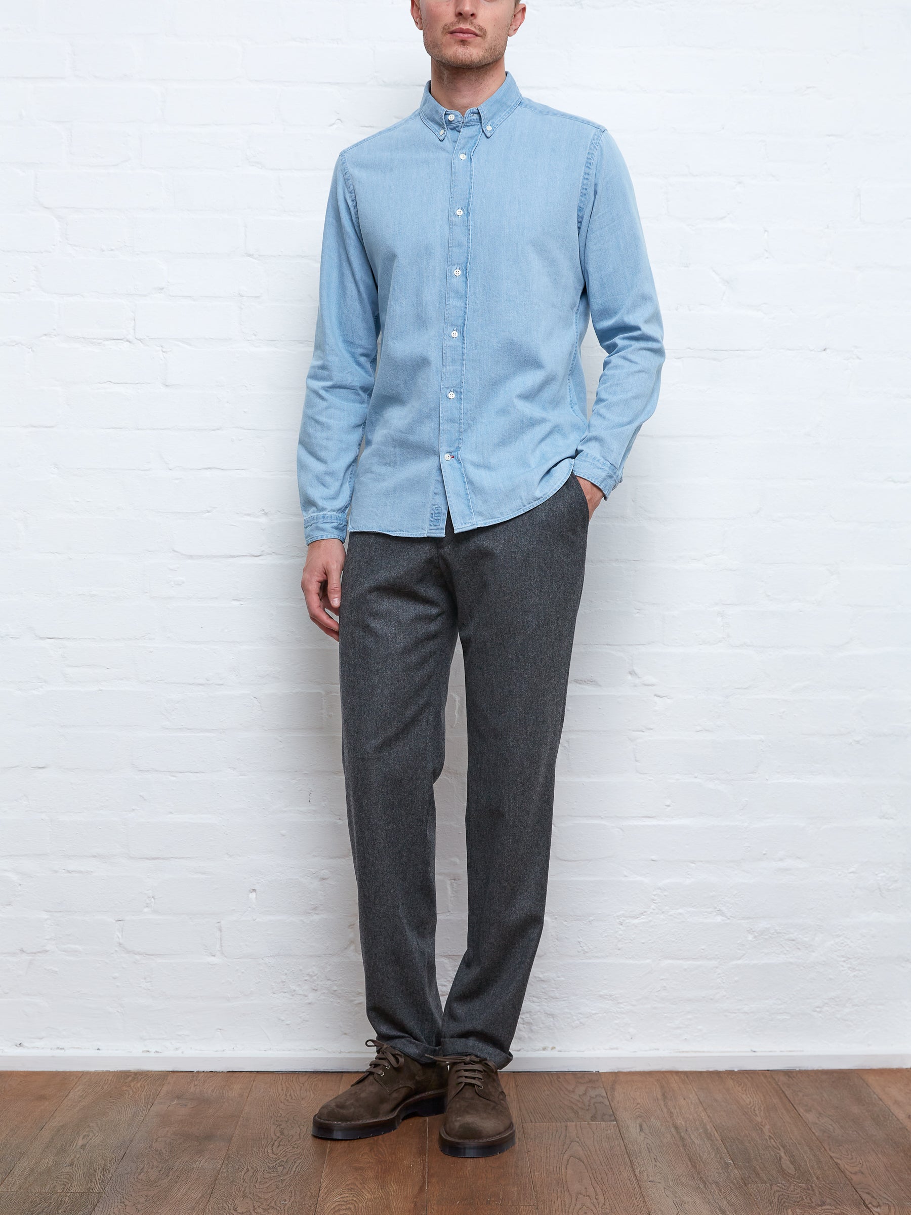Brook Shirt Mullins Denim Indigo Light