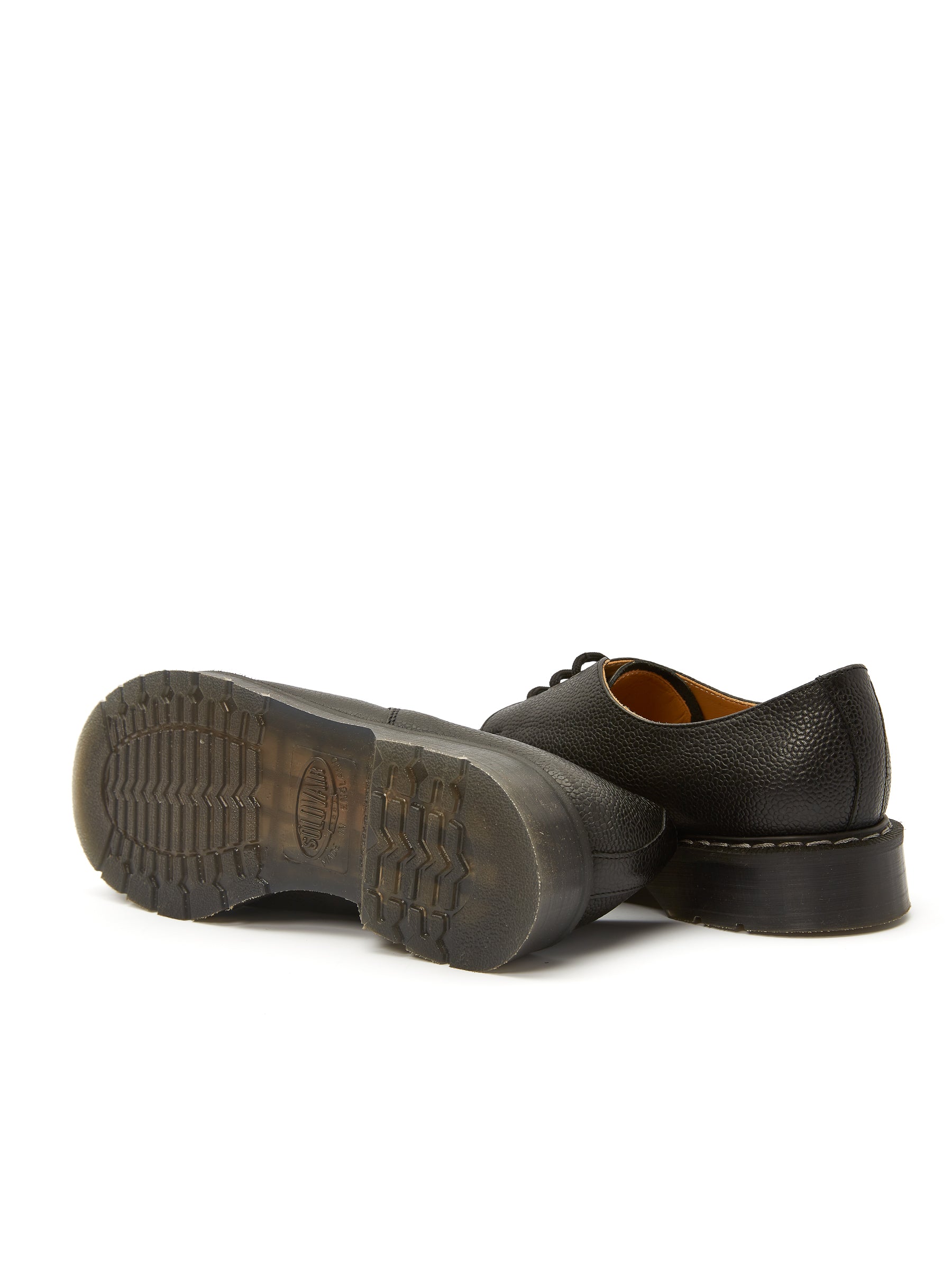 Solovair x Oliver Spencer Black Grain Leather Gibson Shoes