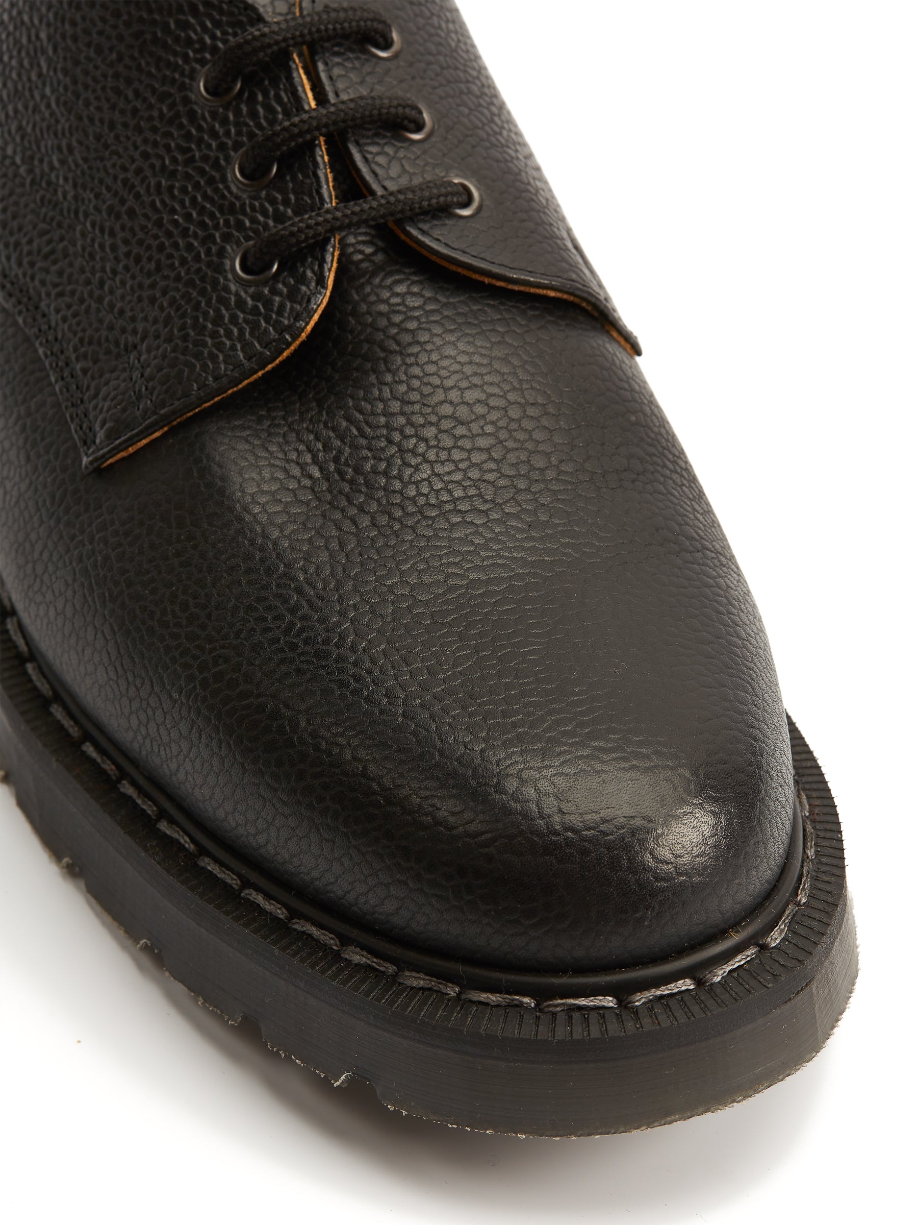 Solovair x Oliver Spencer Black Grain Leather Gibson Shoes