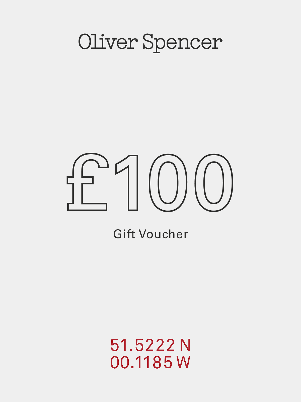 Oliver Spencer Gift Voucher
