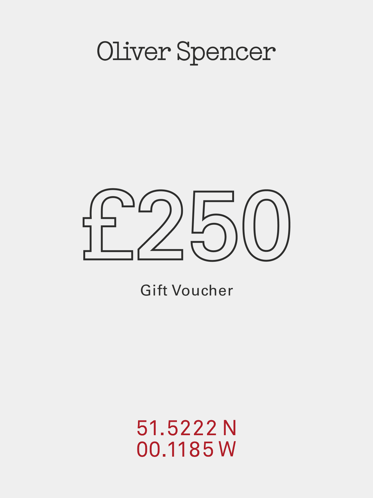 Oliver Spencer Gift Voucher