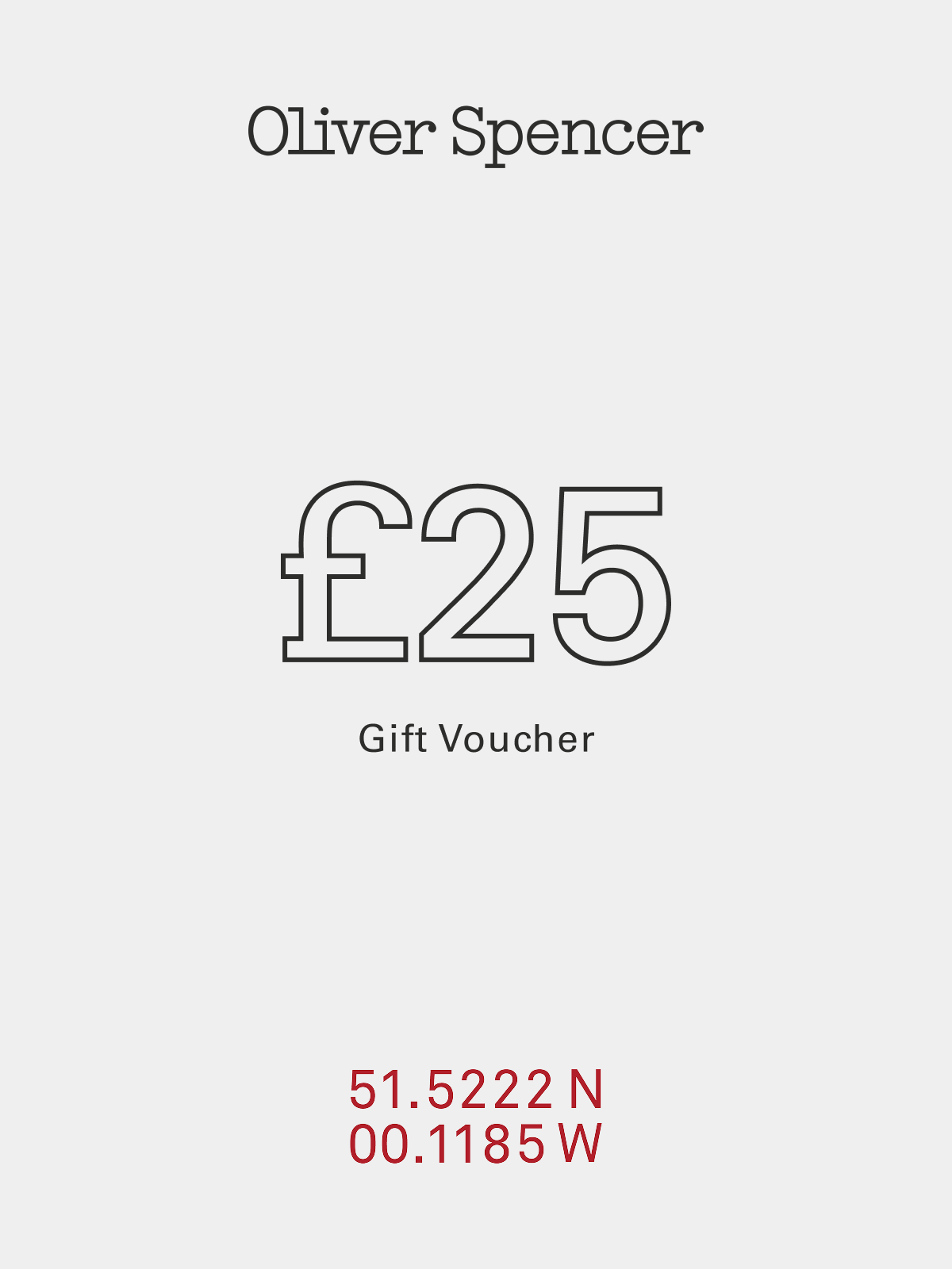Oliver Spencer Gift Voucher