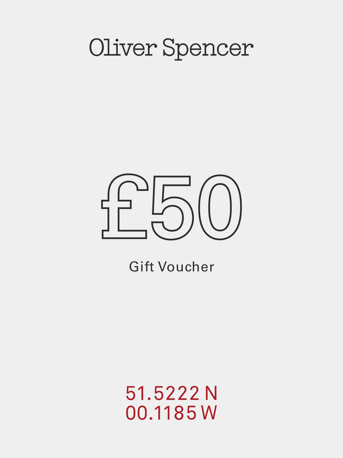 Oliver Spencer Gift Voucher