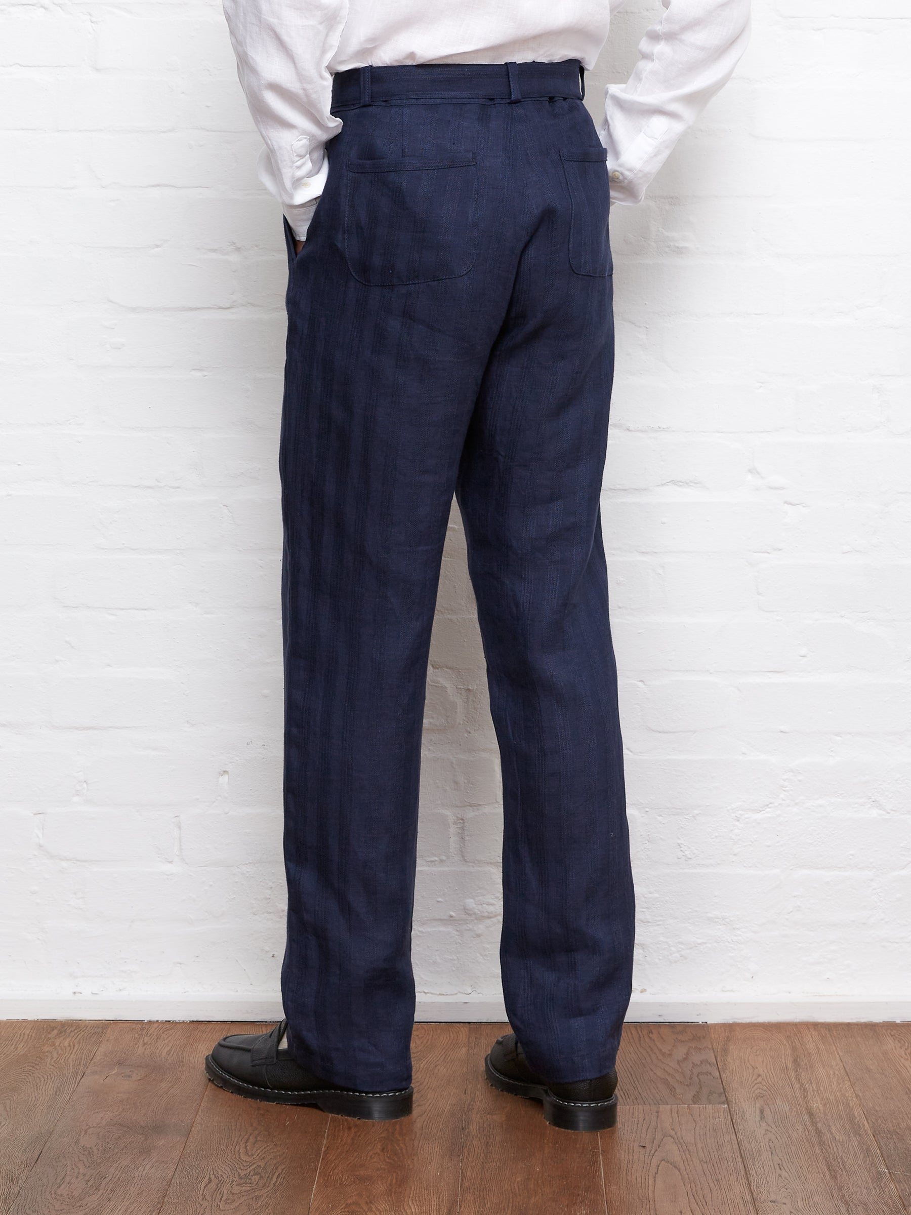 Belted Trousers Arnold Navy