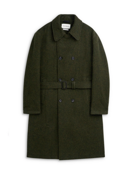 美品　kirov　DOUBLE BELTS CHESTER COAT　緑　1　S BigCoatMorganGreen_dee11a20-
