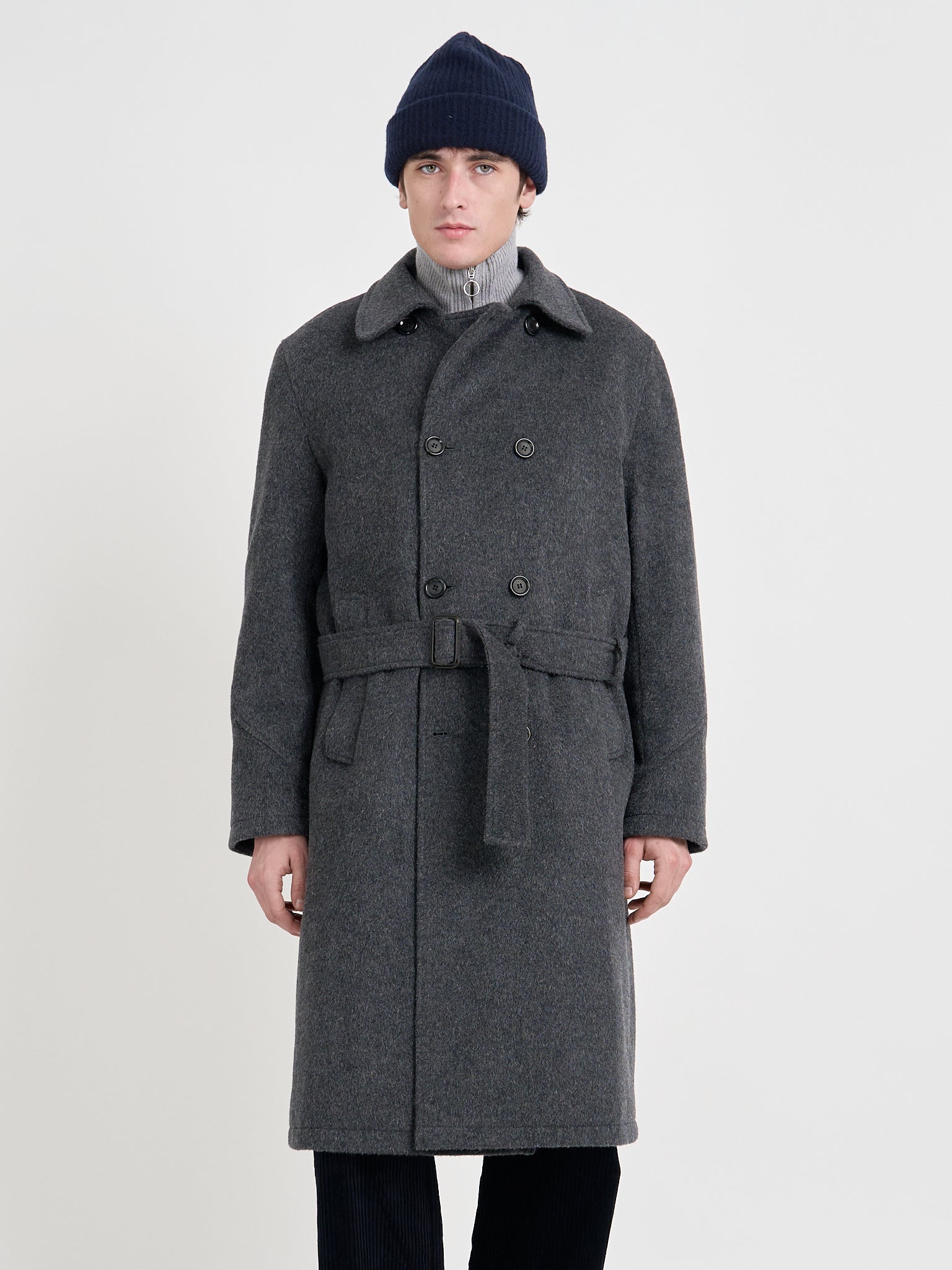 Men's Charcoal Recycled Wool And Mohair Trench Coat – Oliver Spencer
