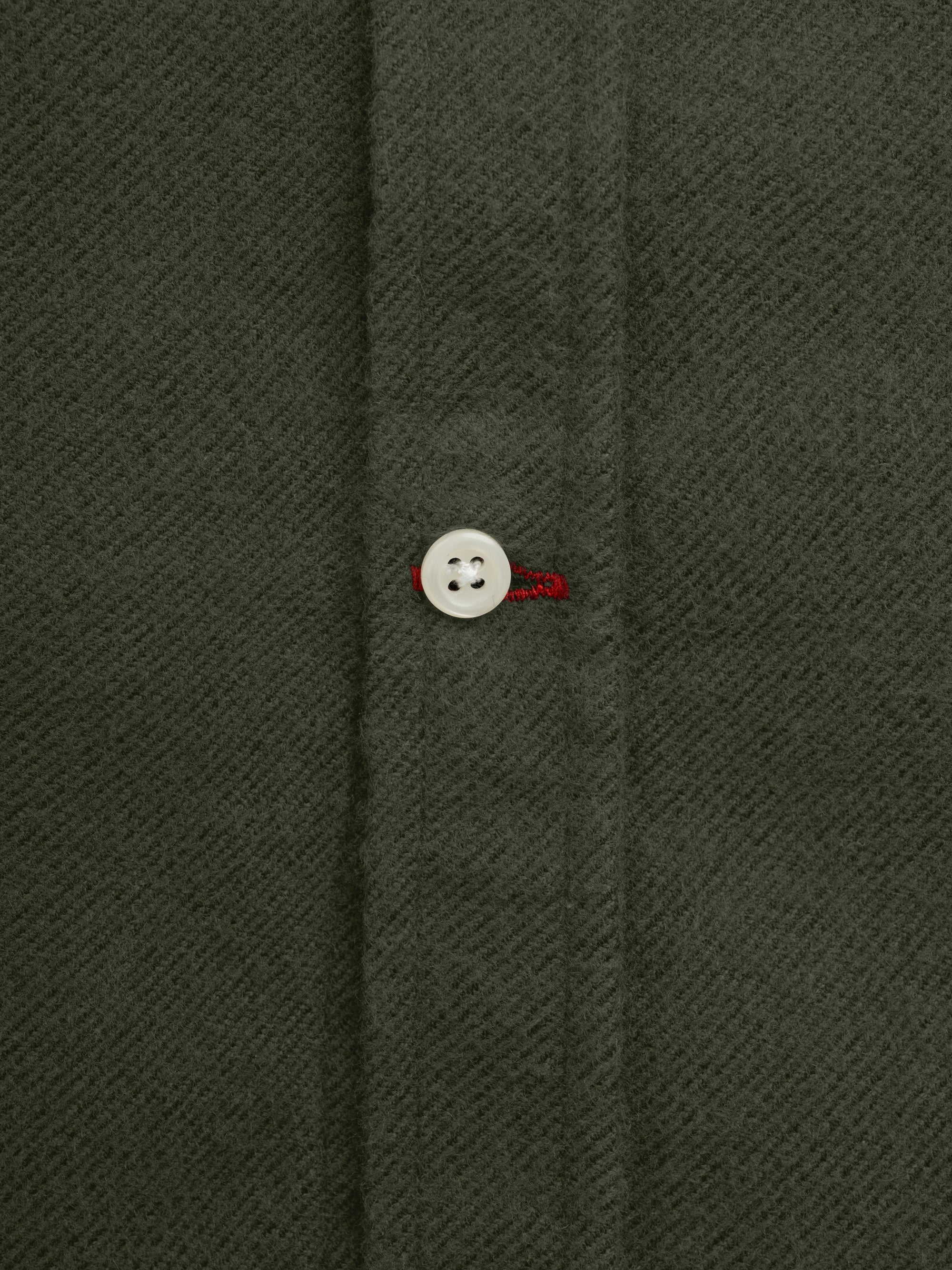 Collar shot of Oliver Spencer Spread Collar Organic Cotton Shirt With Stiffeners