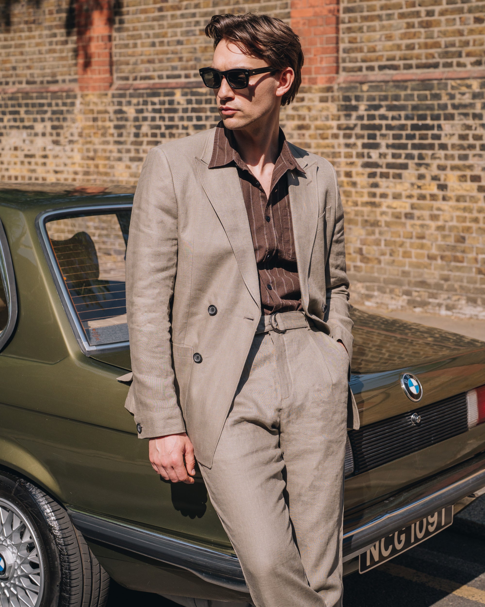 Belted Trousers Padworth Stone