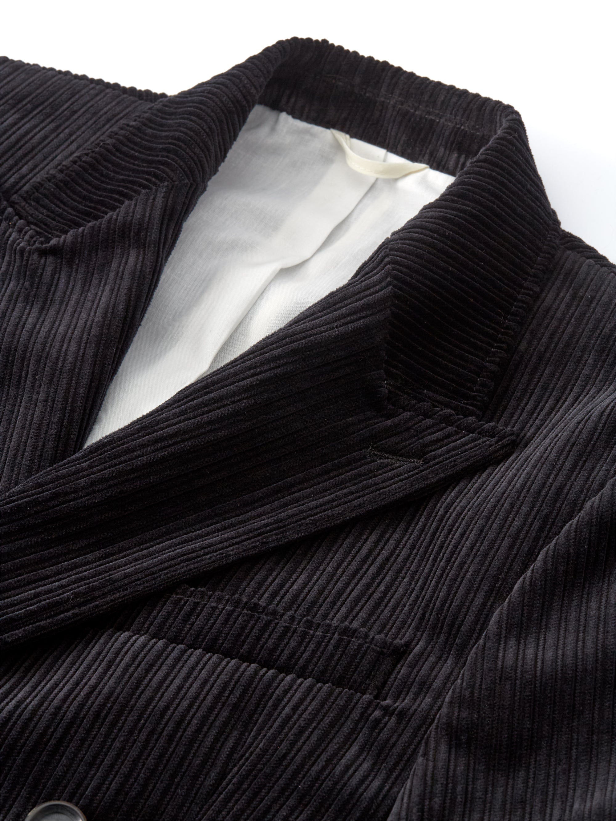 Black Hedden Cord Double Breasted Suit