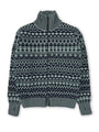 Zip Through Cardigan Fitzroy Navy/Sea Green