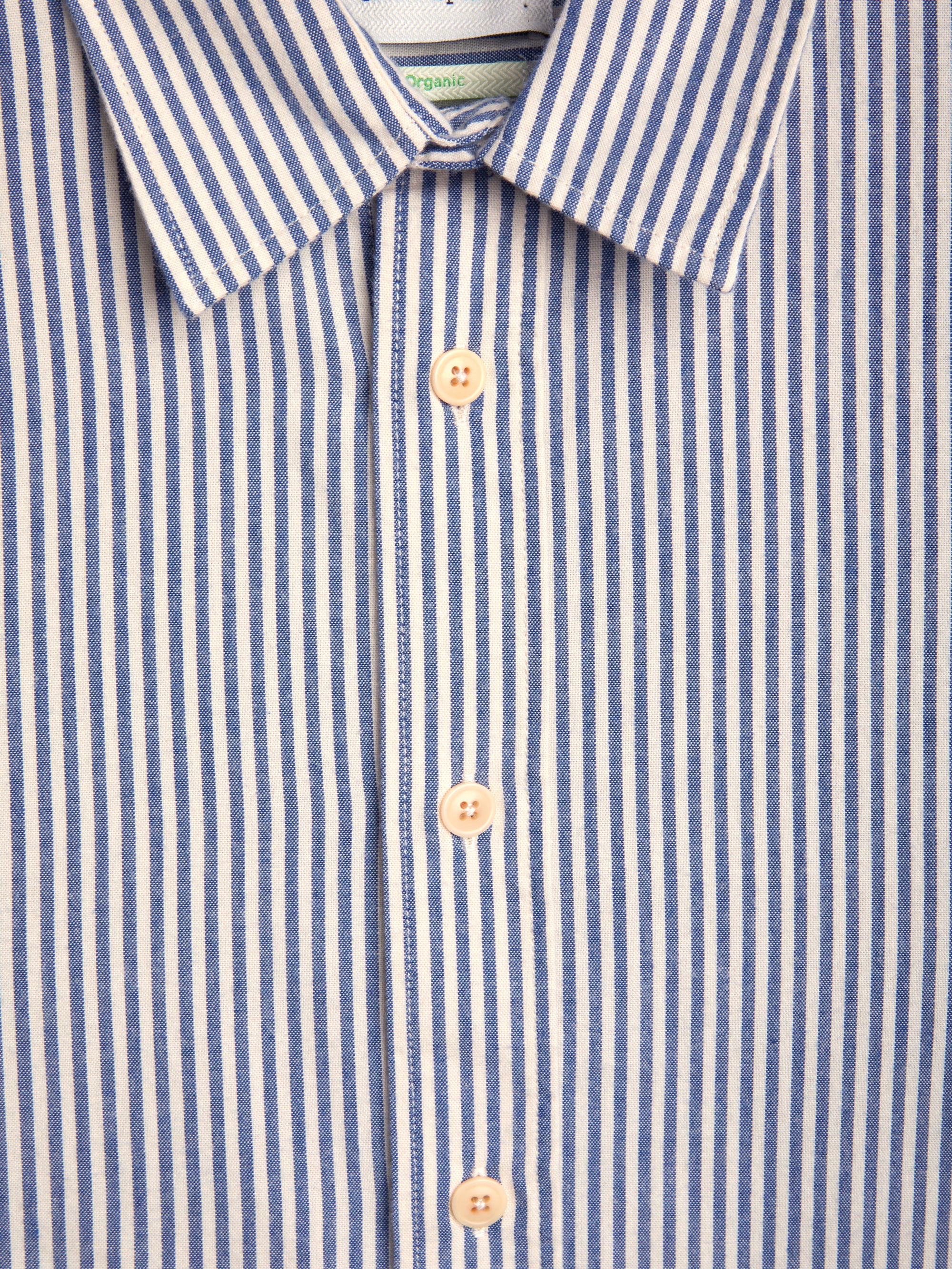 Button shot of Oliver Spencer Oversized Spread Collar Organic Cotton Shirt 