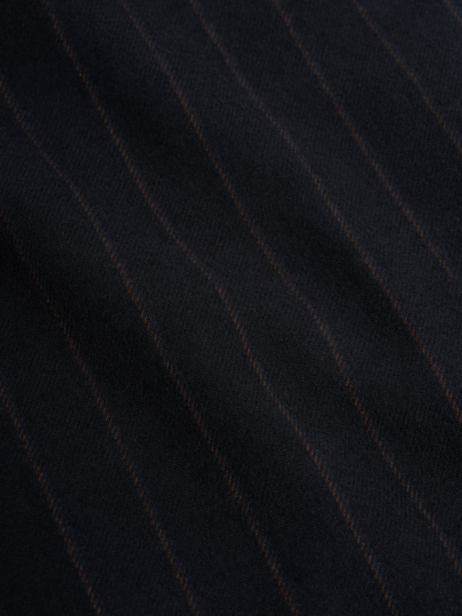 Detailed Material shot Oliver Spencer Loose Fitting Garrison Long Sleeve Shirt in Nielson Navy