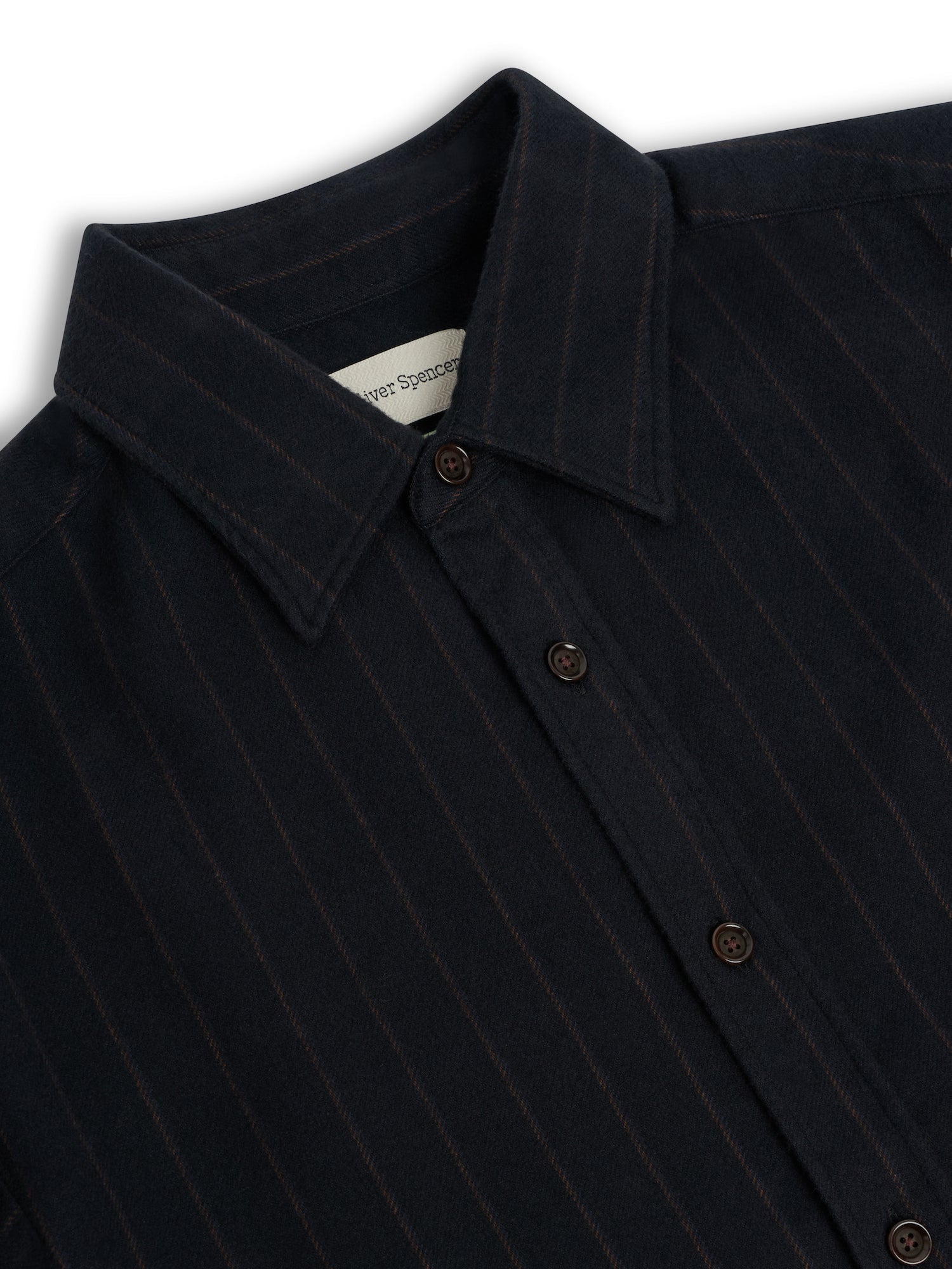 Oliver Spencer Men's Navy Loose-Fit Organic Cotton Overshirt