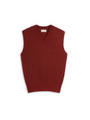 Graves V Neck Vest Rosen Rust