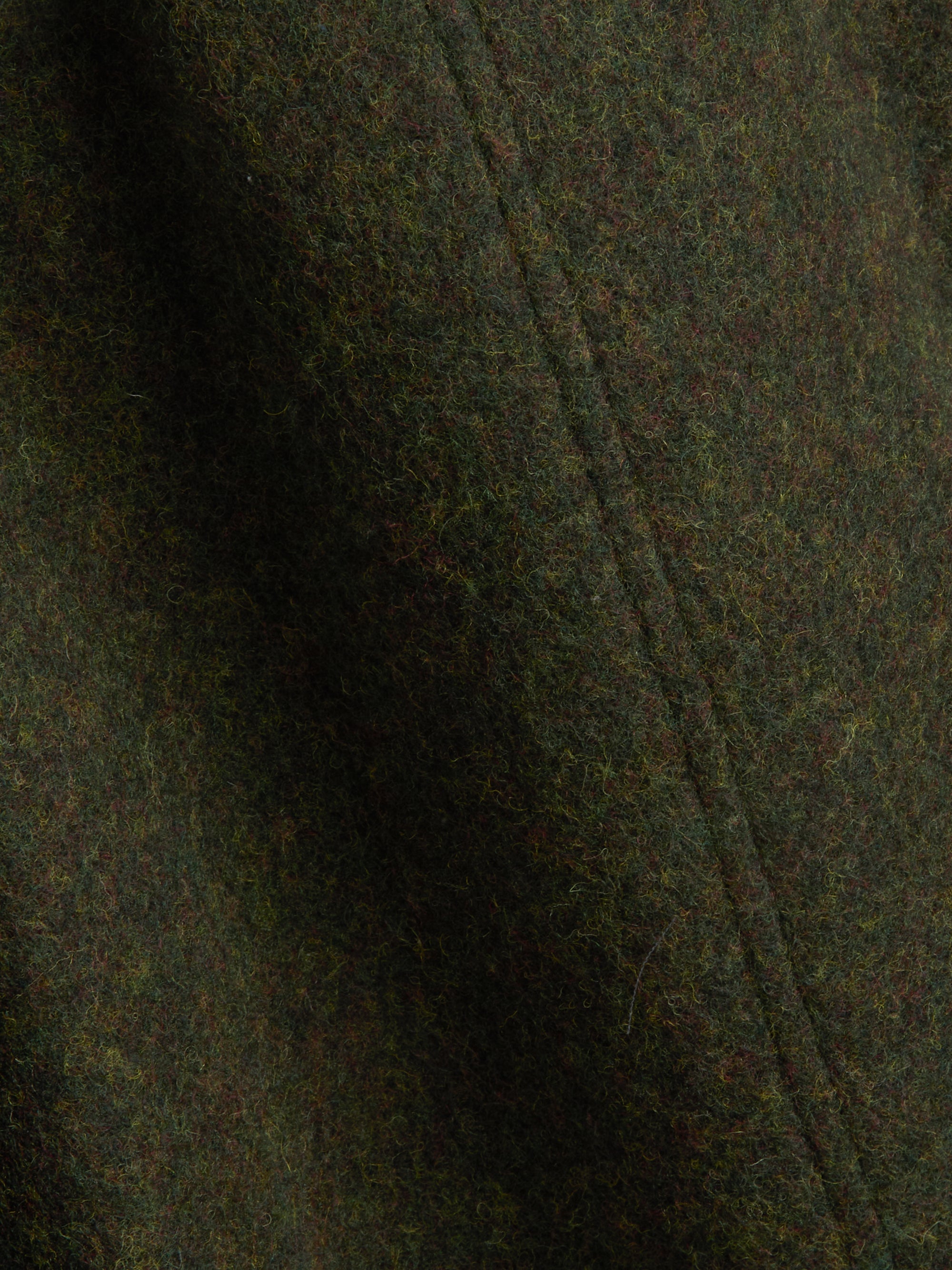 Detailed material shot of Oliver Spencer Men&#39;s Green Midweight Wool Field Jacet