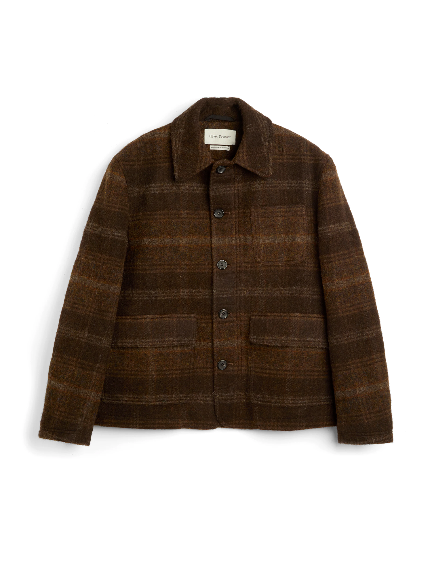 Midweight Checked Wool Field Jacket Flat Shot 