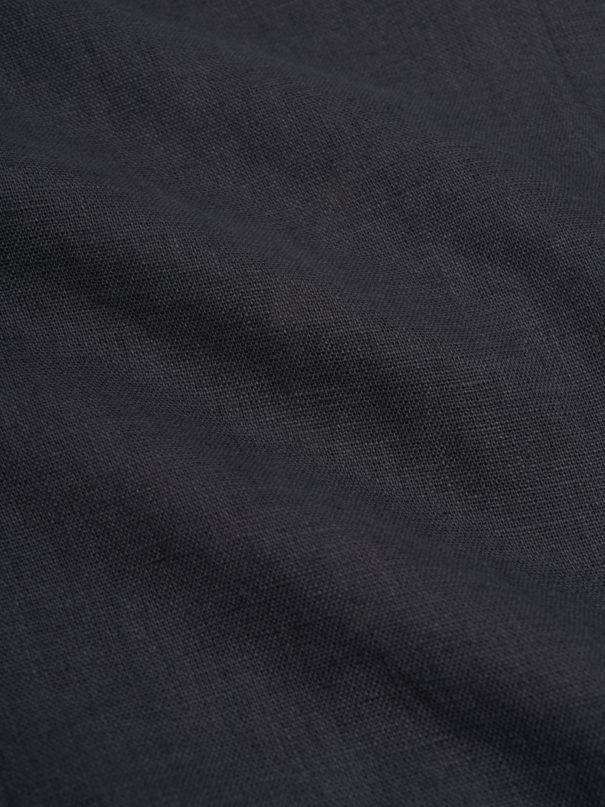 Detailed material shot of Oliver Spencer Men's Single Breasted Peak Lapel Linen Jacket