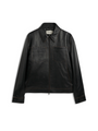 Oliver Spencer Men's Black Leather Jacket Flat Shot