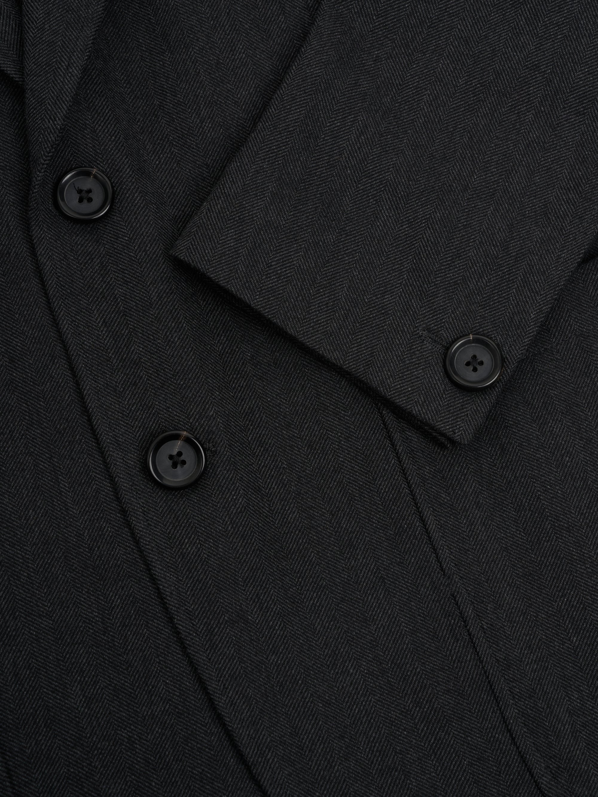 Detailed cuff shot of Oliver Spencer Men's Unstructured Peak Lapel Grey Jacket