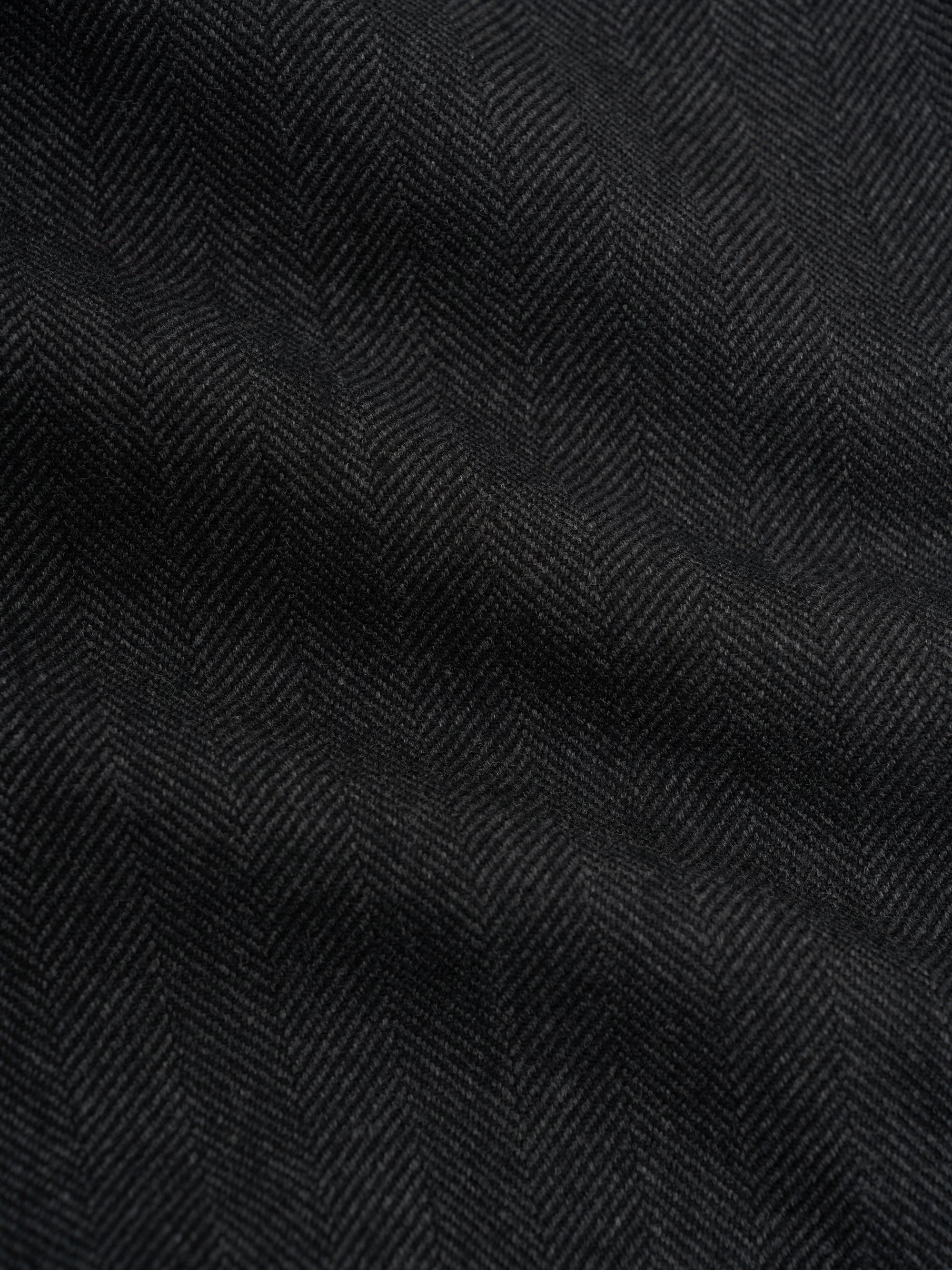 Detailed material shot of Oliver Spencer Men's Unstructured Peak Lapel Grey Jacket