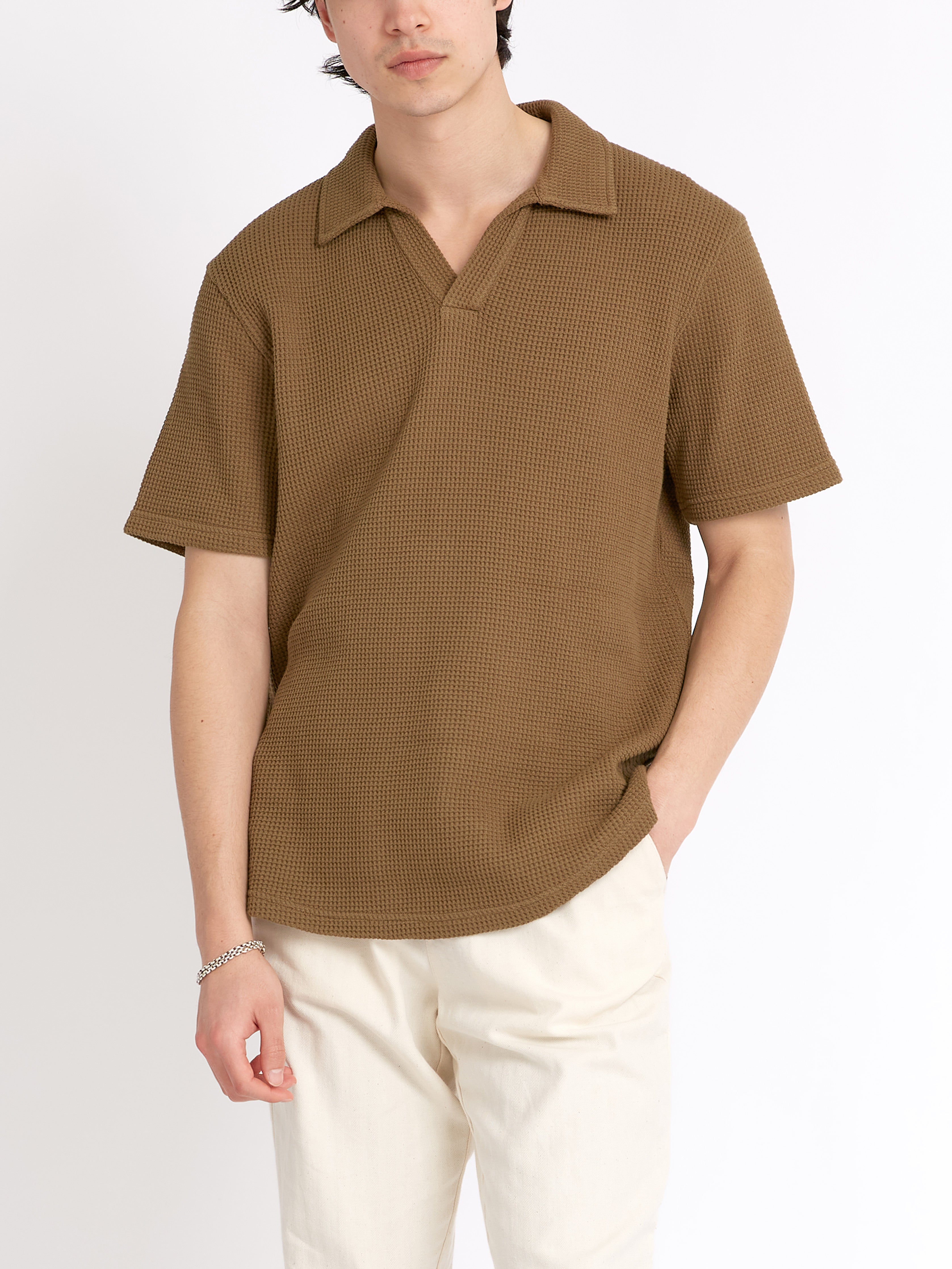 Austell Short Sleeve Polo Shirt Barton Tobacco Brown