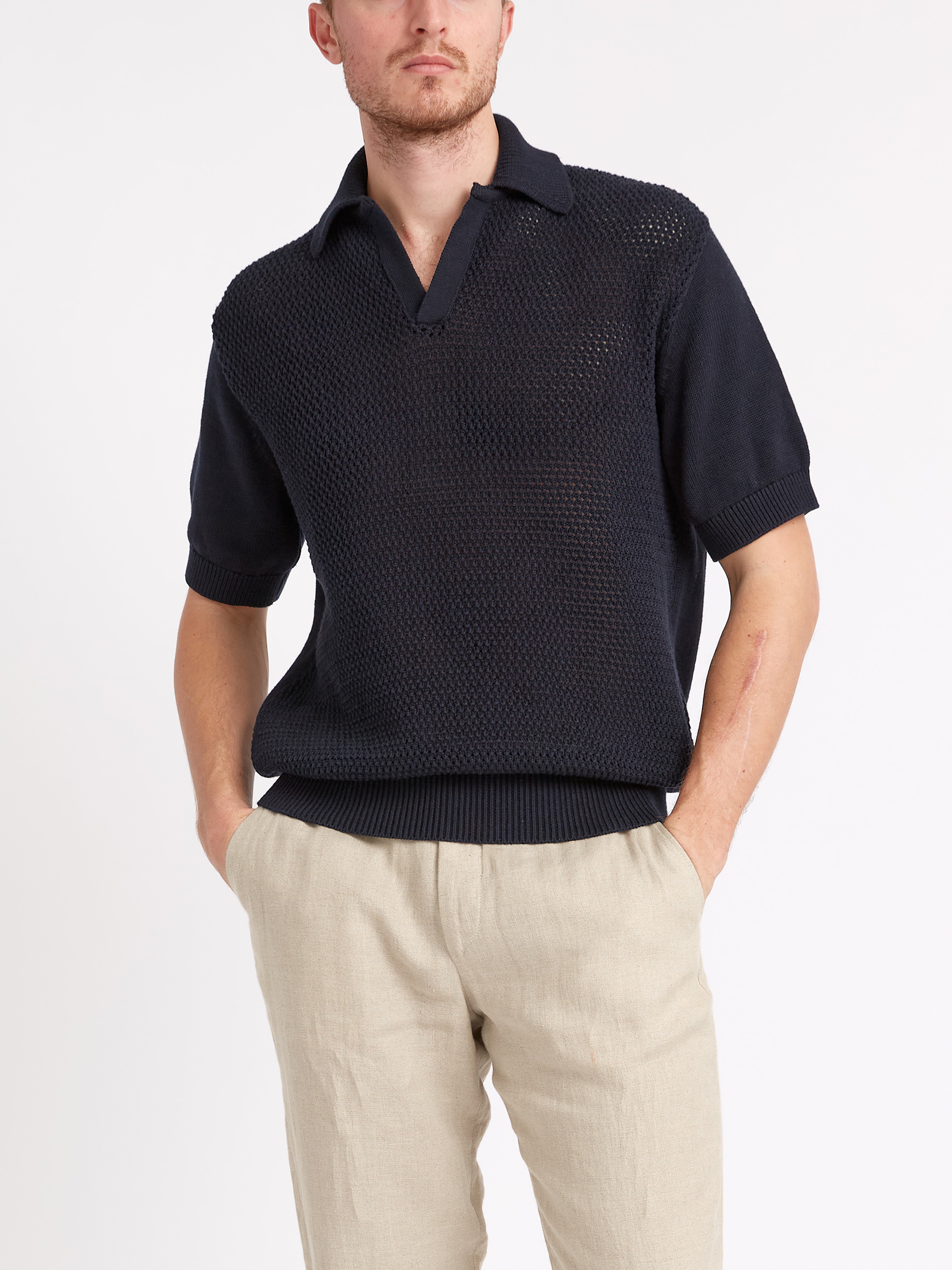 Short Sleeve Penhale Polo Shirt Tamar Navy