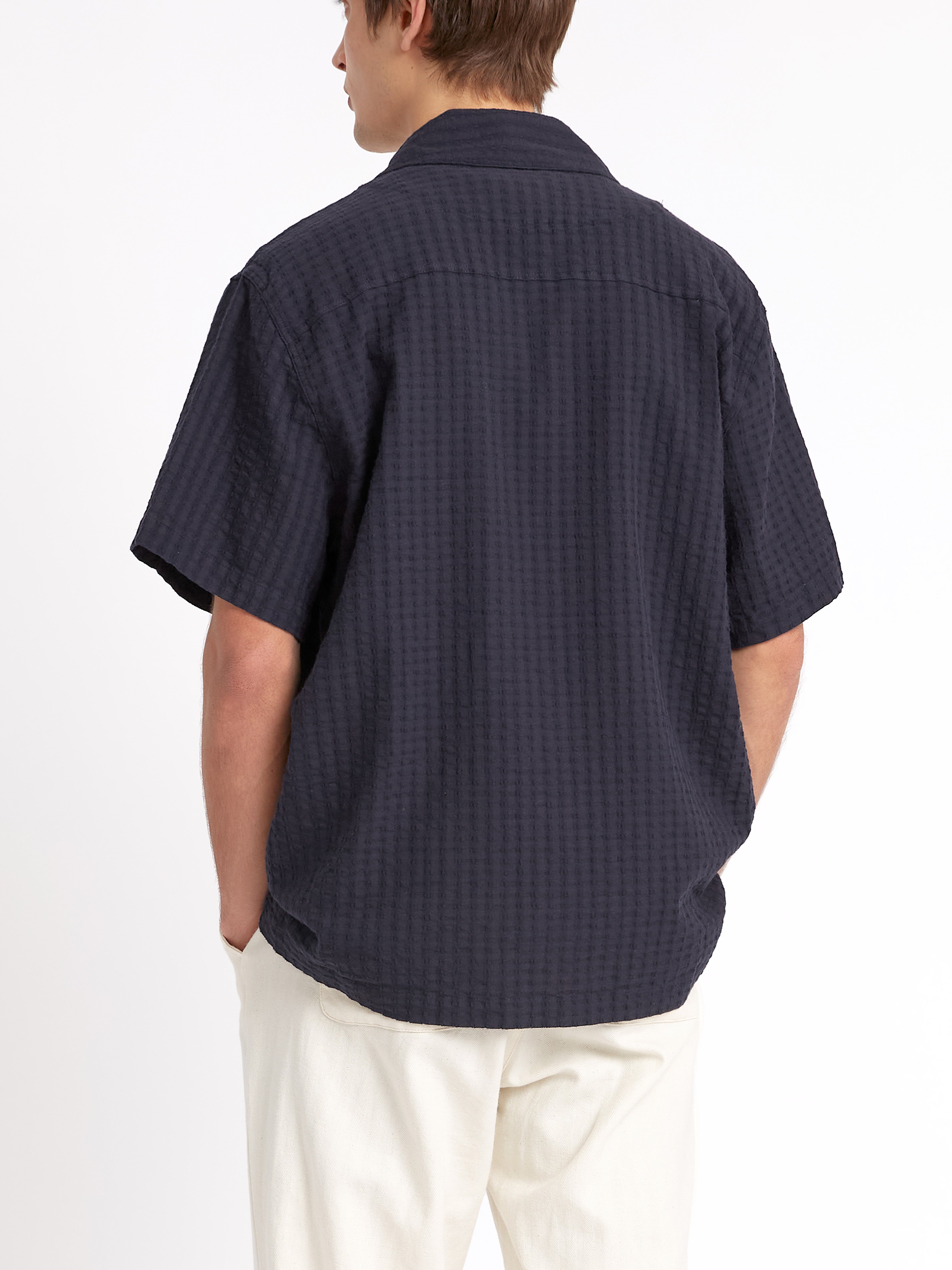 Short Sleeve Safari Shirt Sampson Navy