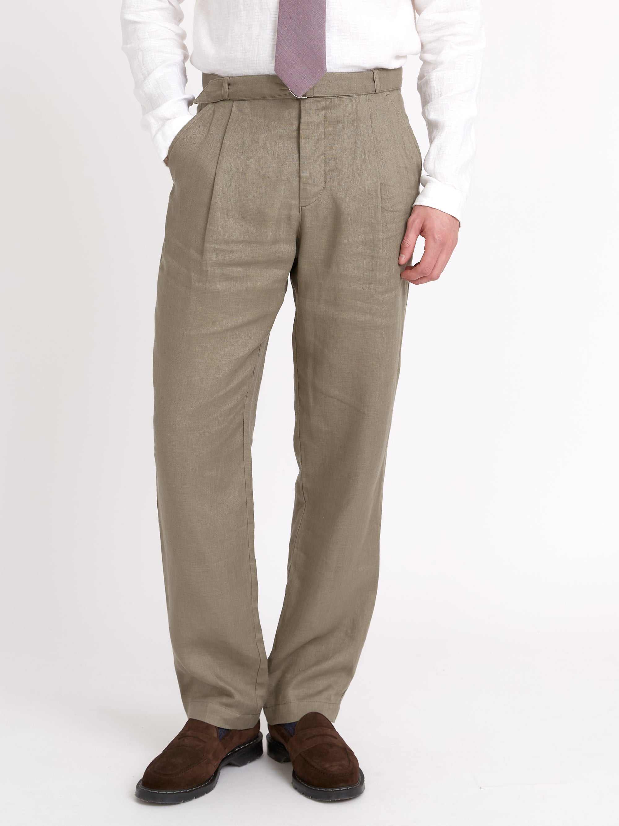 Belted Trousers Padworth Stone