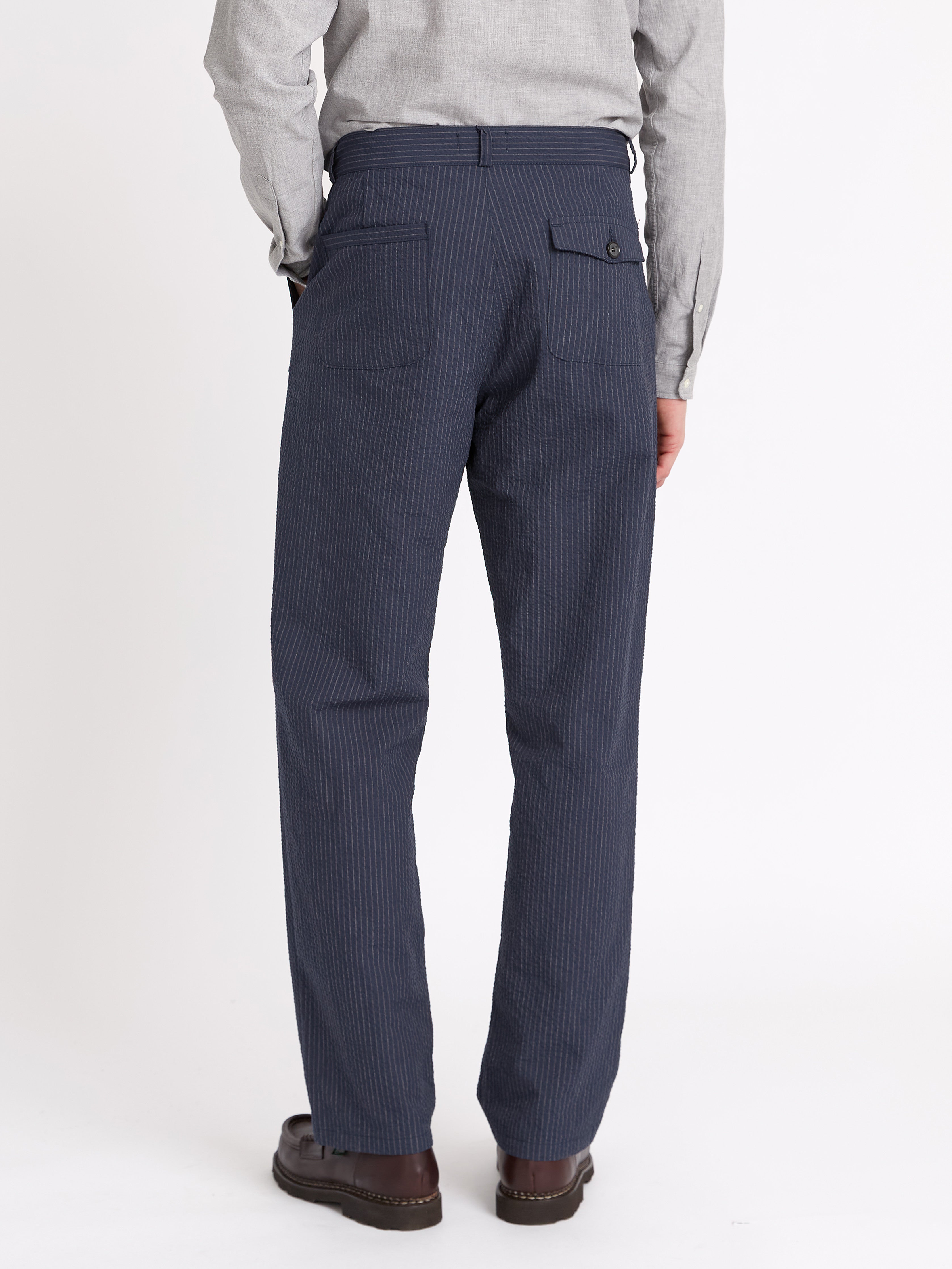 Morton Pleated Trousers Granville Navy