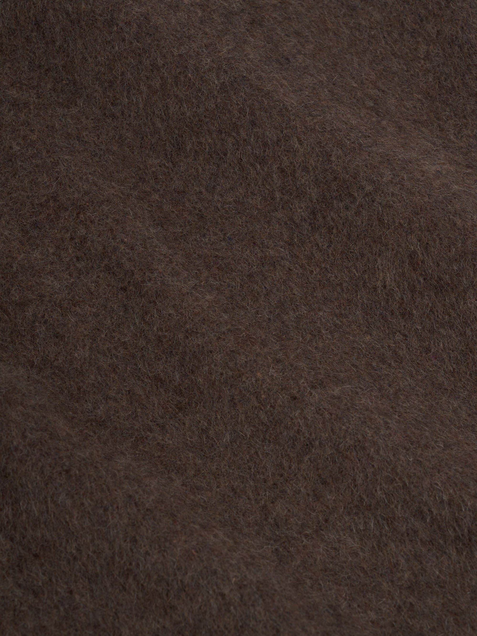 Close up material shot of Oliver Spencer Men's Taupe Recycled Wool And Mohair Trucker Jacket