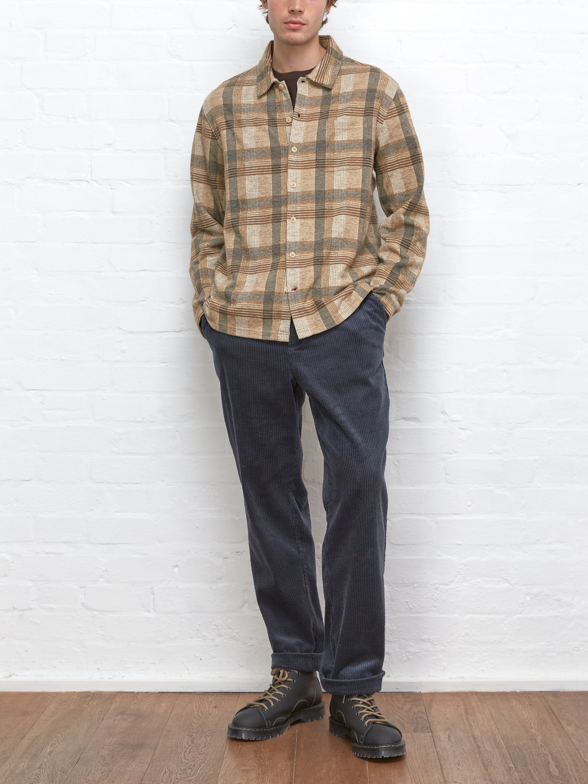 Long Sleeve Riviera Jersey Shirt Reynolds Beige