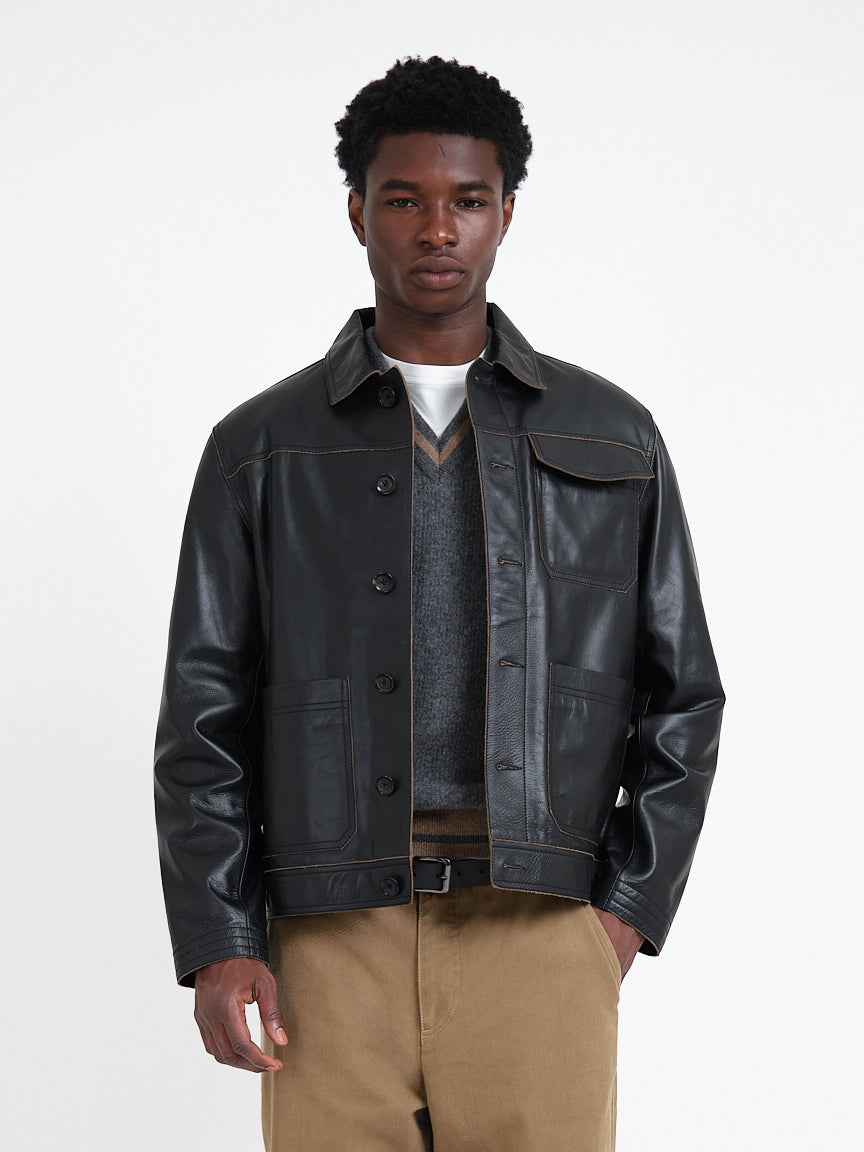 Leather Hardwick Jacket Black