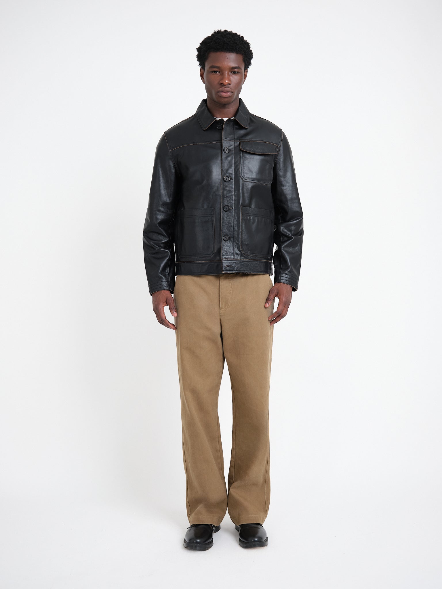 Leather Hardwick Jacket Black
