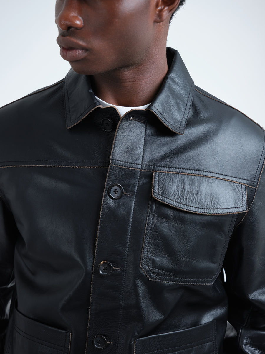 Leather Hardwick Jacket Black