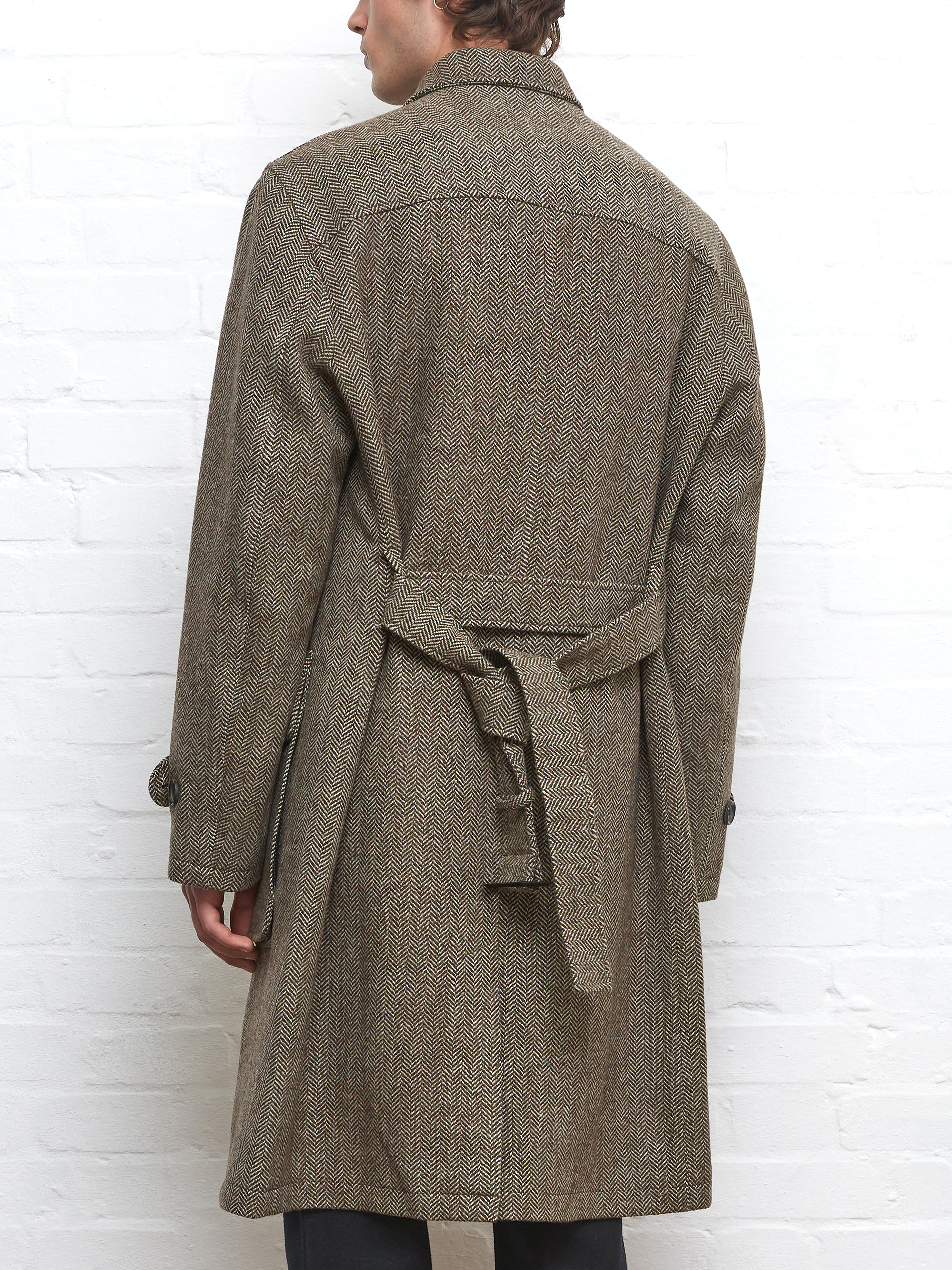 Beige deals herringbone coat