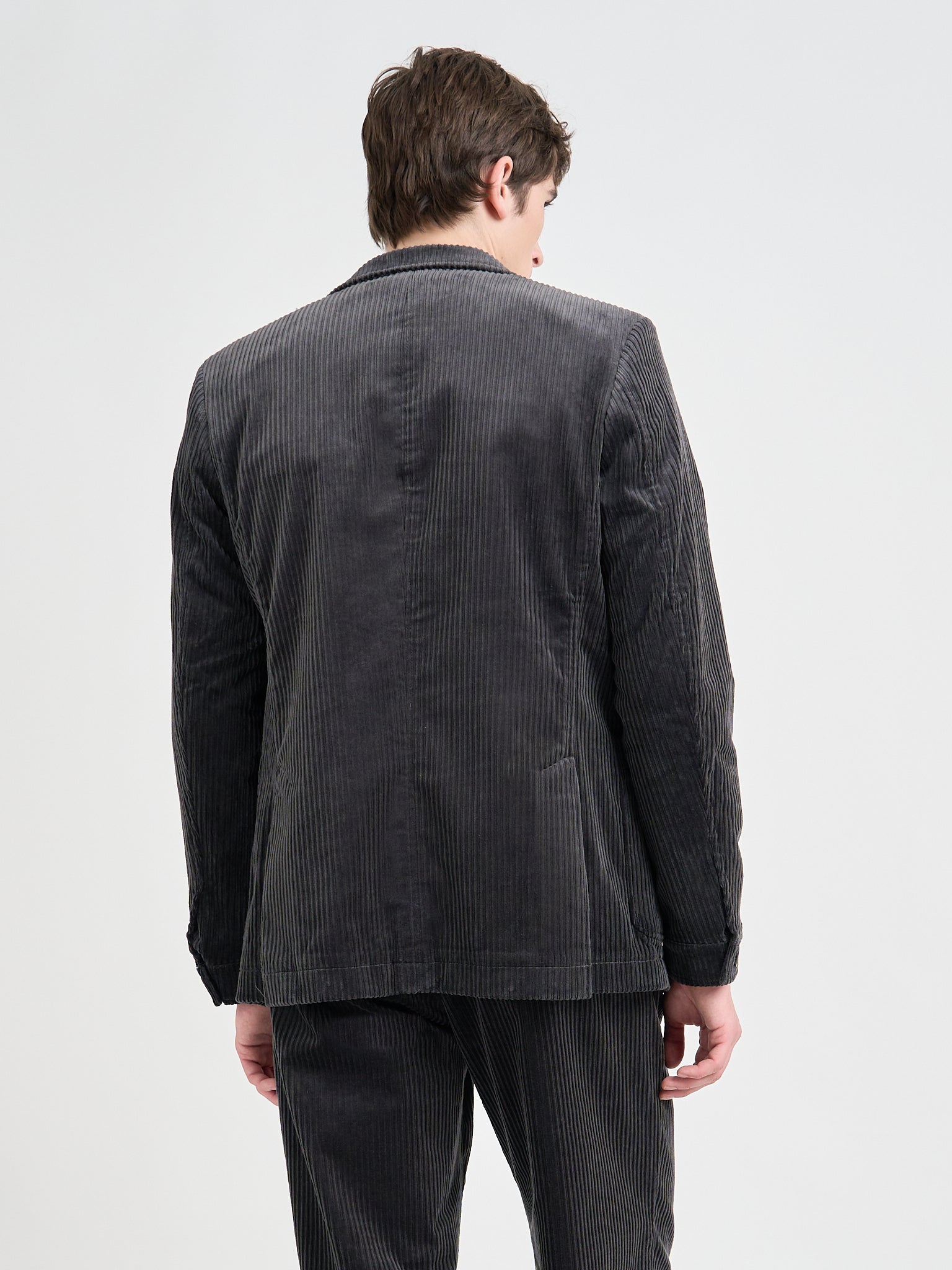 Double Breasted Jacket Deakin Cord Grey