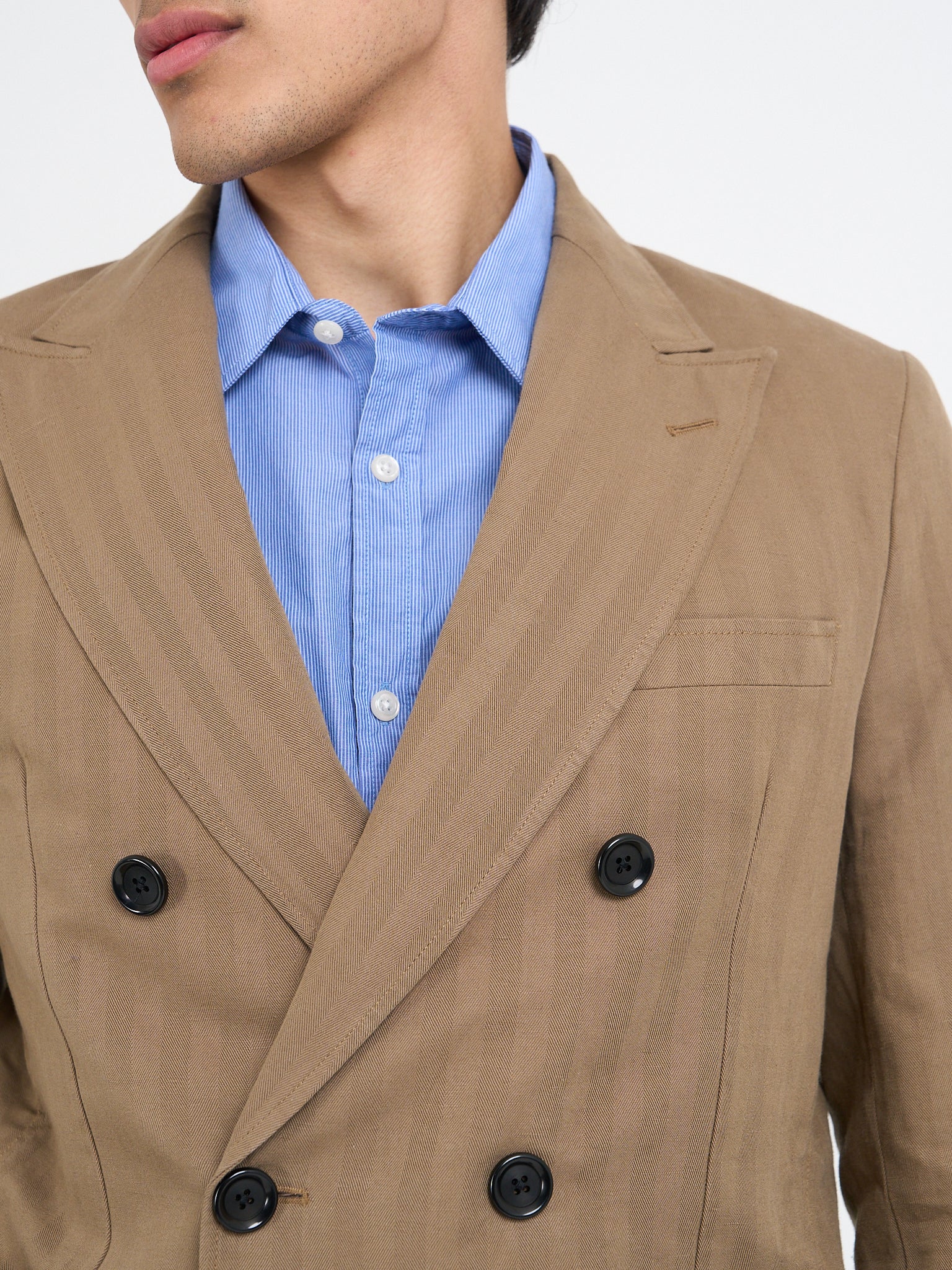 Double Breasted Jacket Sadler Beige