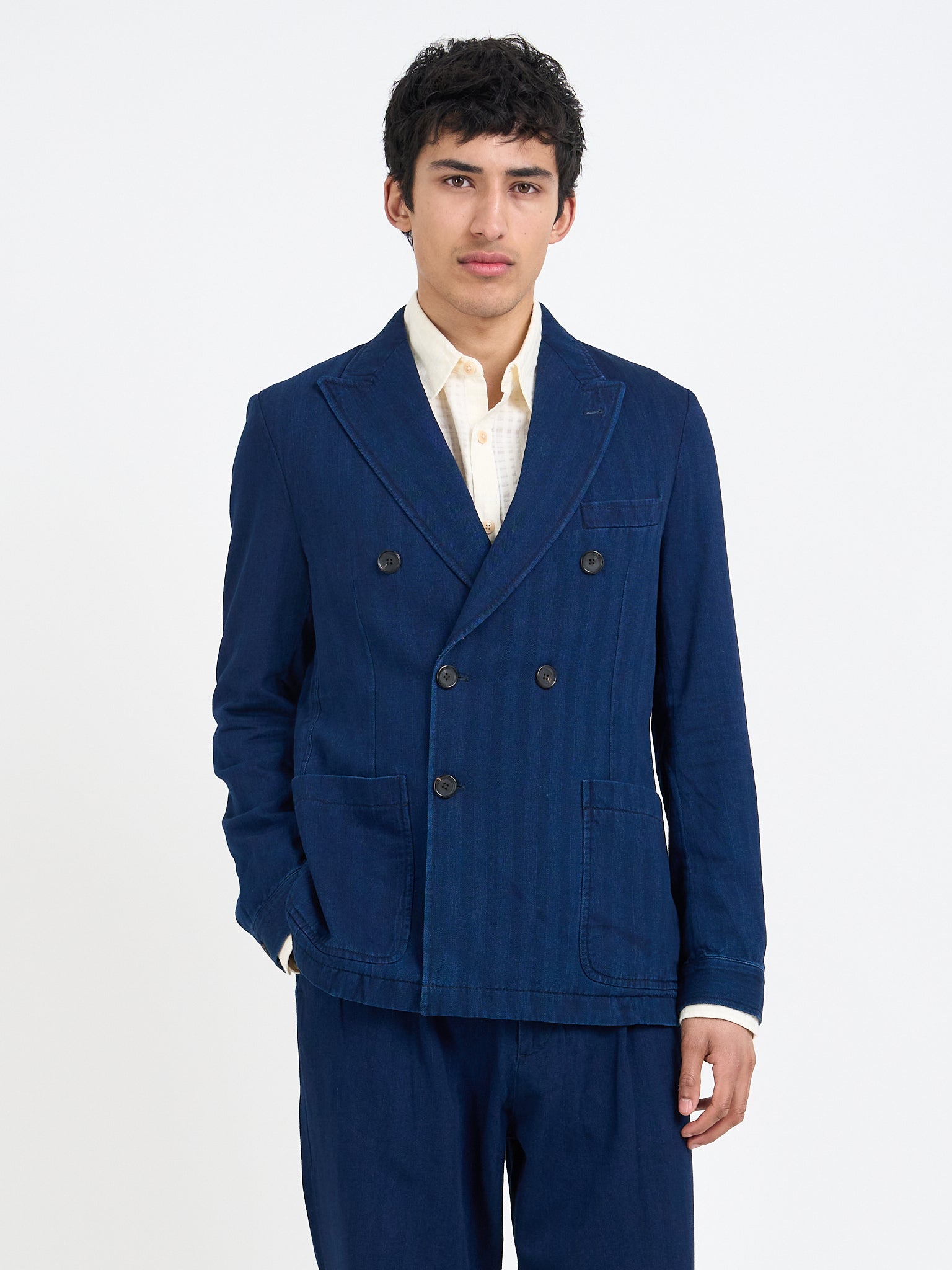 Double Breasted Jacket Faye Indigo Blue