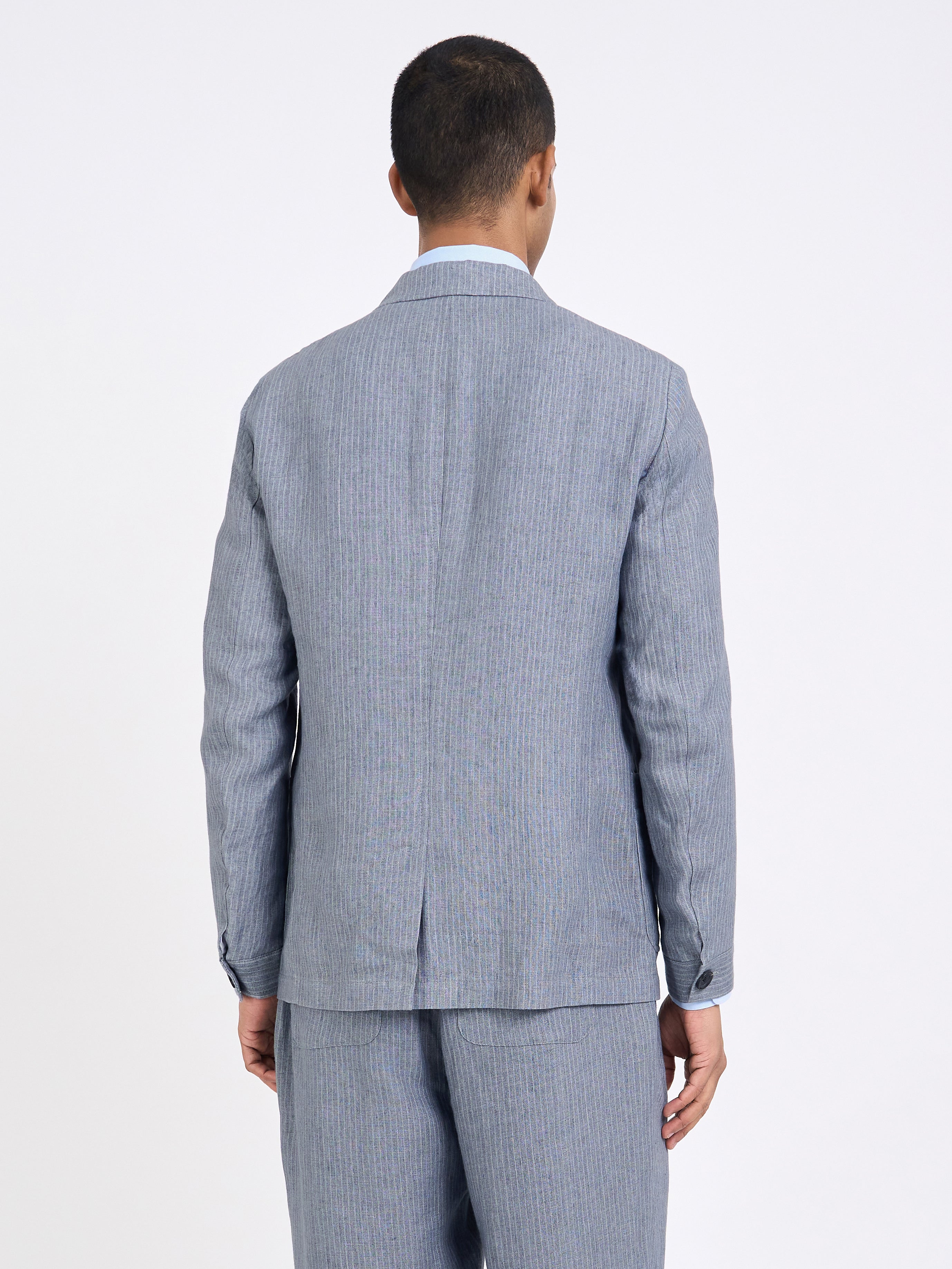 Grey Linen Single-Breasted Finsbury Jacket – Oliver Spencer