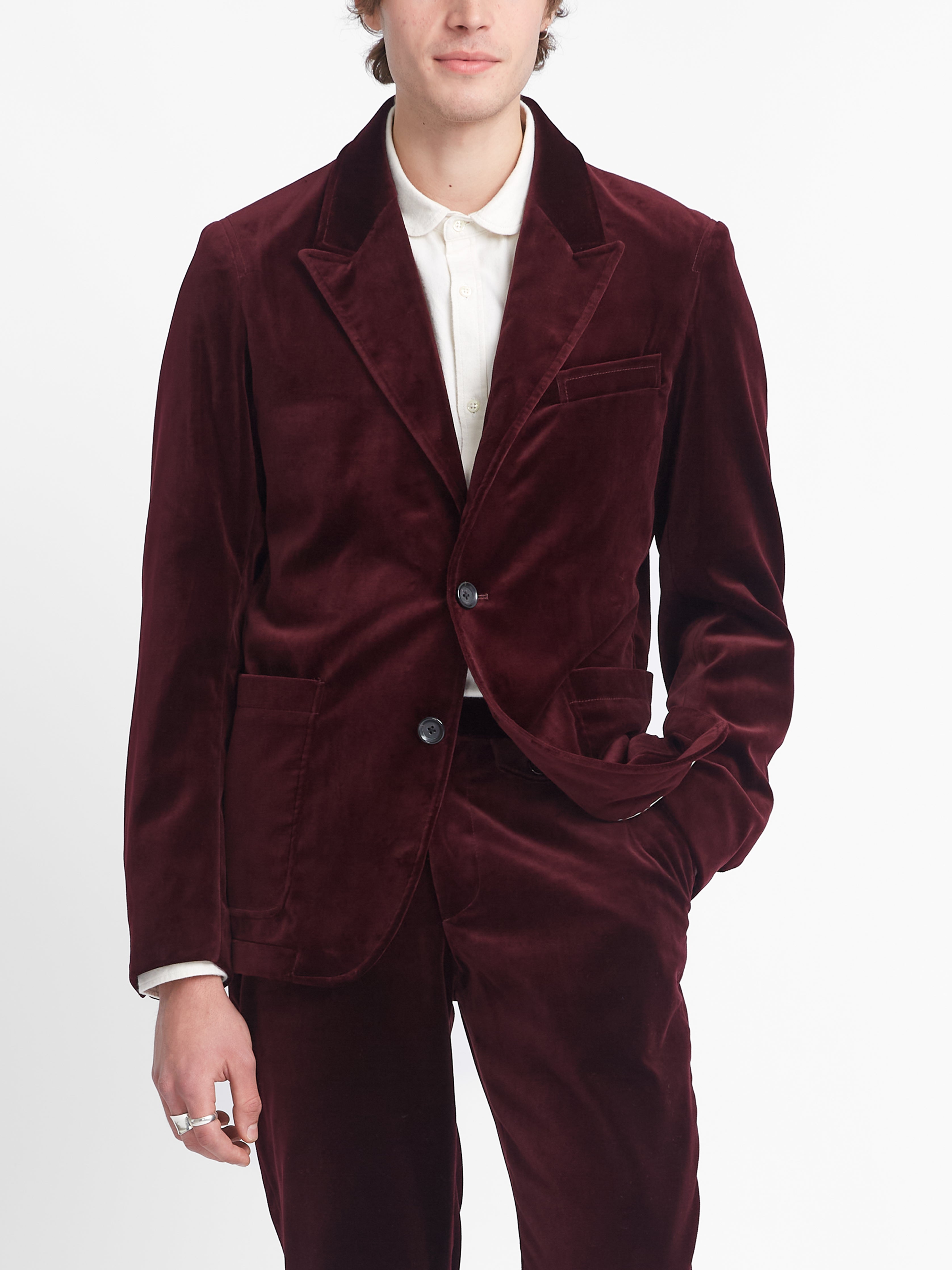 Burgundy Velvet Mansfield Suit