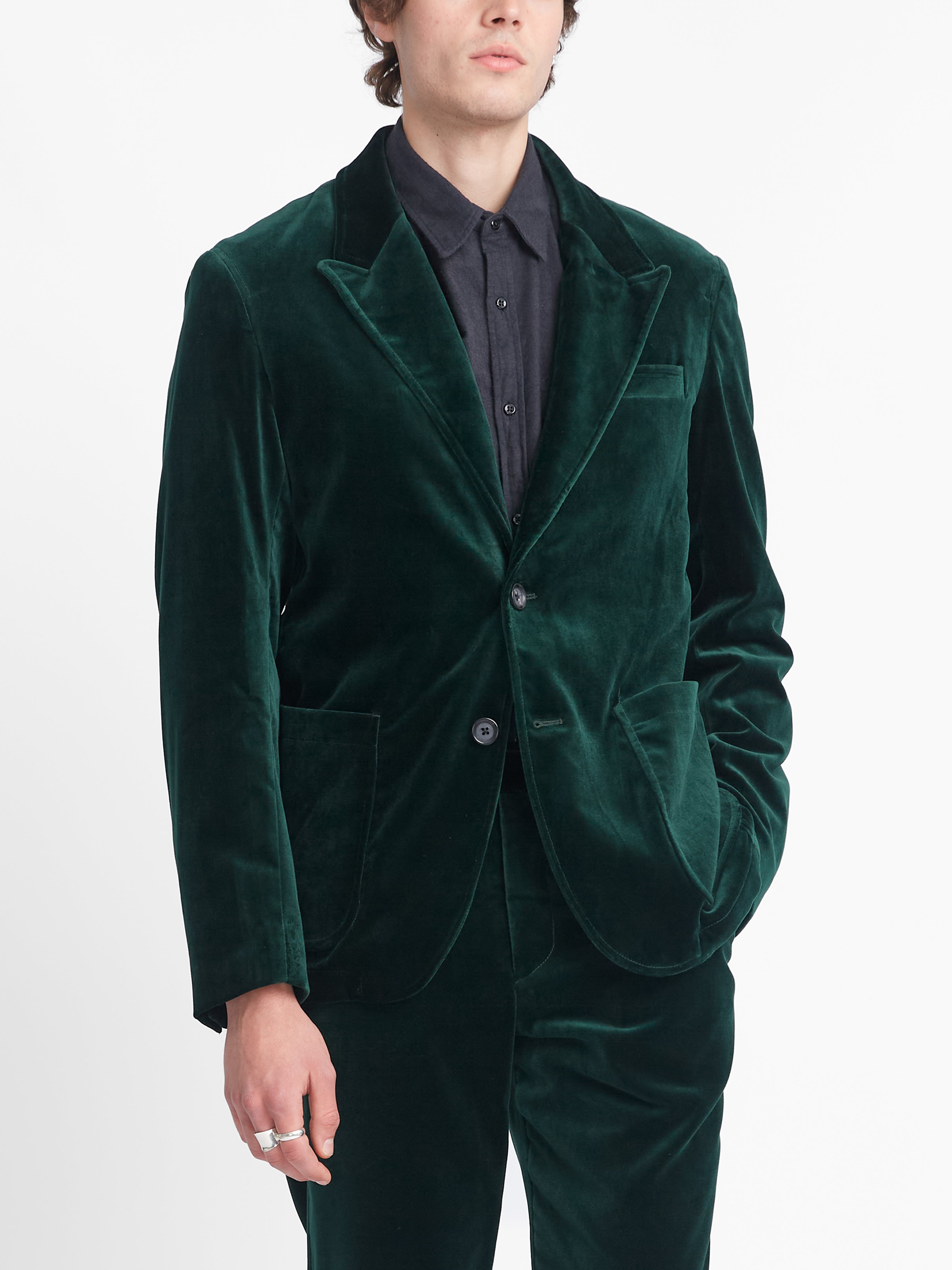 Green Velvet Mansfield Suit