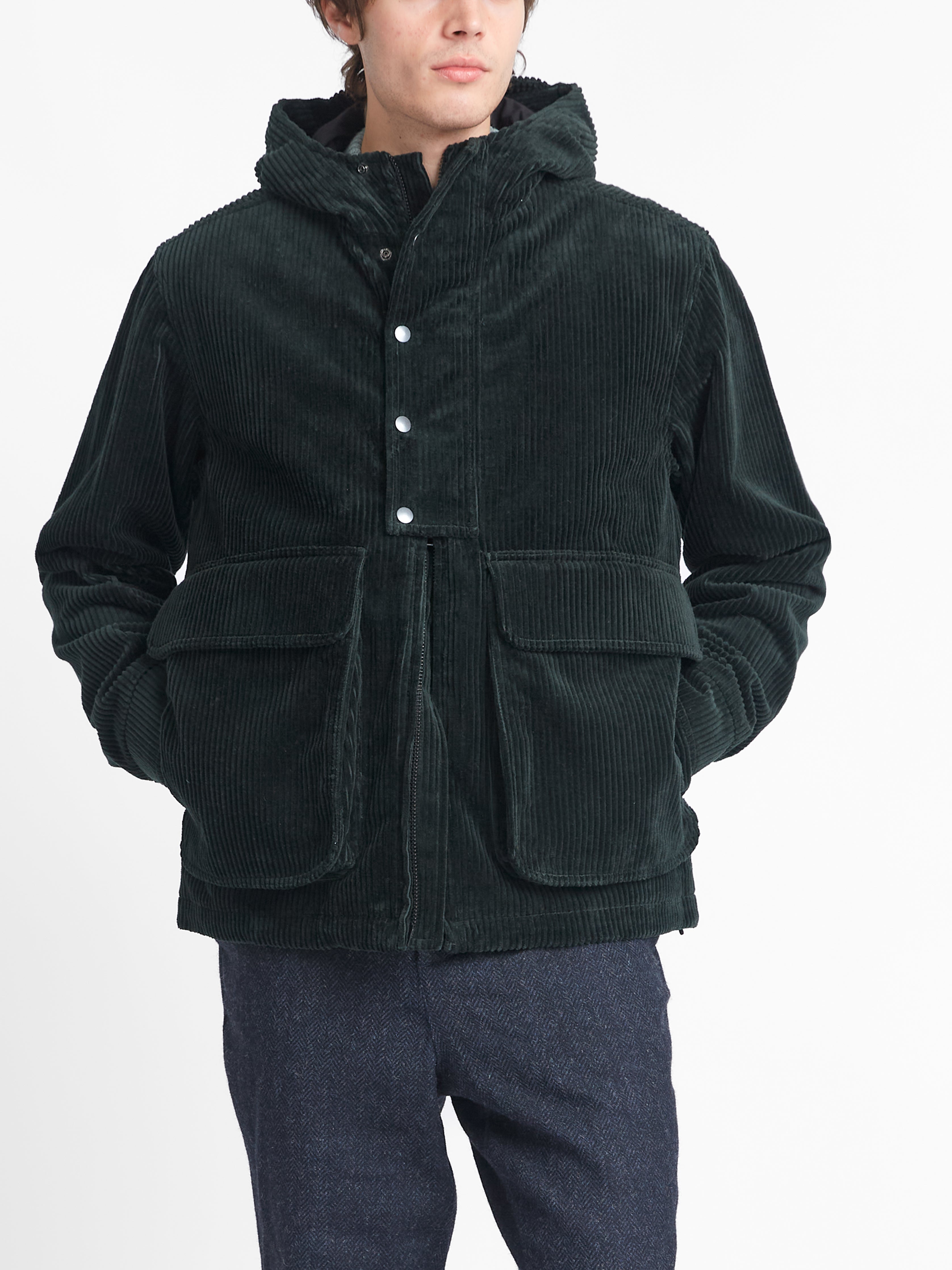 Corduroy sale hooded jacket