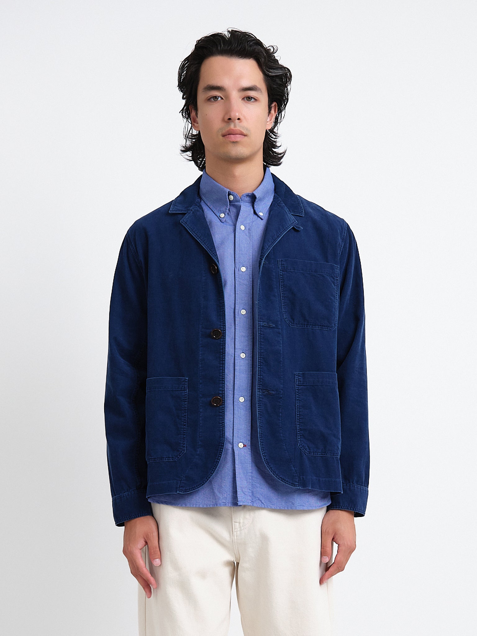 Bradwell Jacket Newson Cord Indigo Blue Rinse