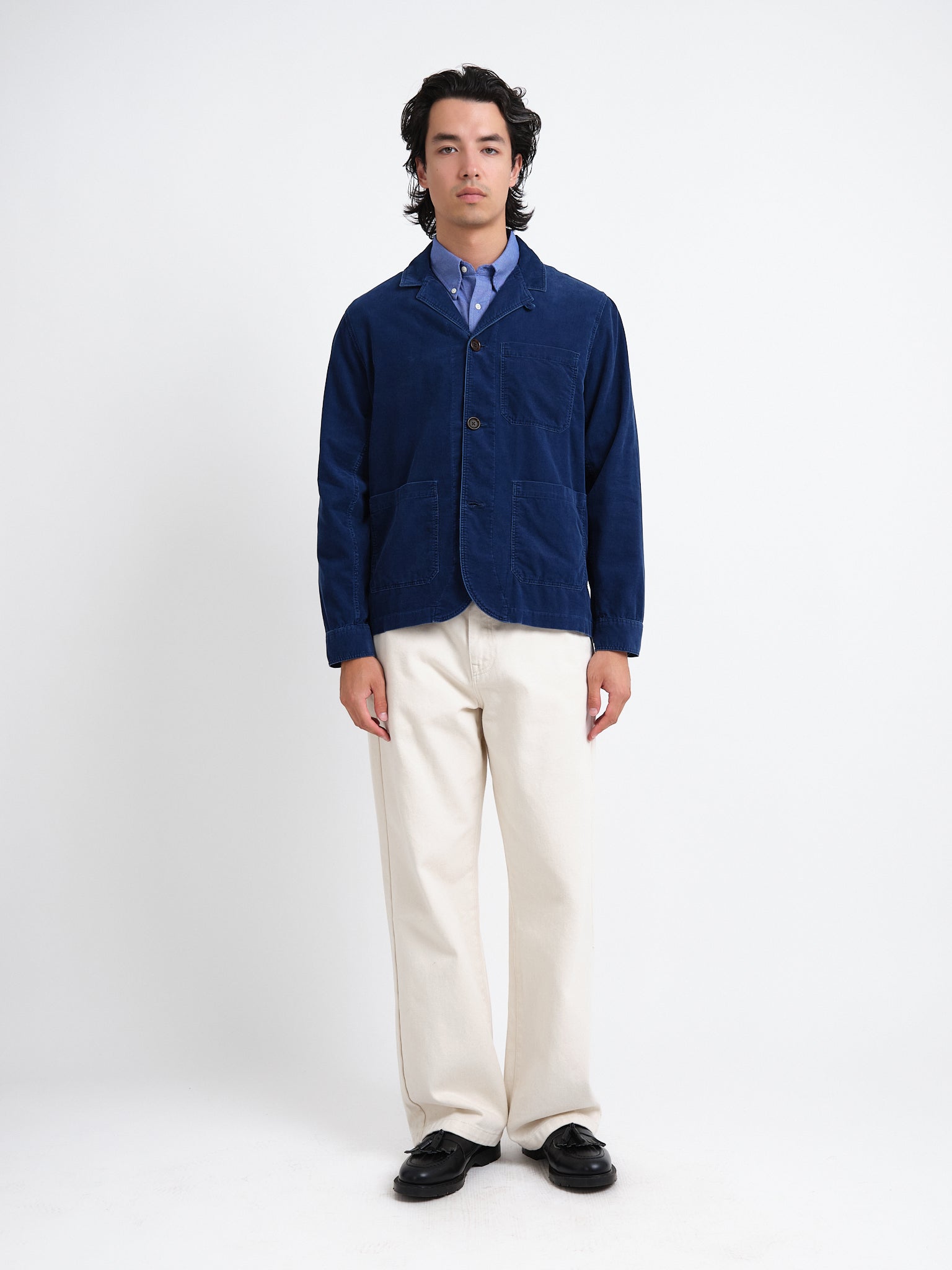 Bradwell Jacket Newson Cord Indigo Blue Rinse