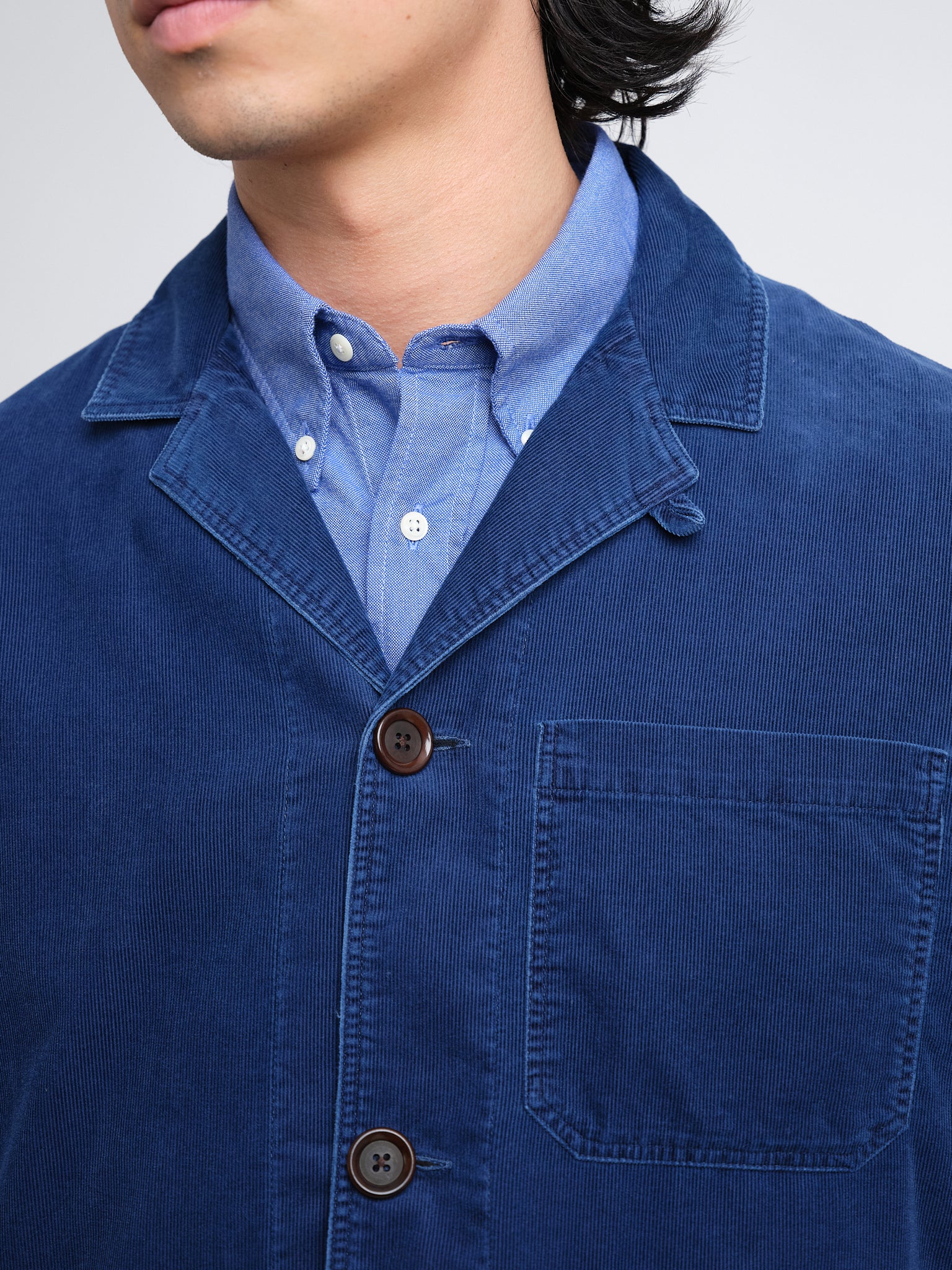 Bradwell Jacket Newson Cord Indigo Blue Rinse