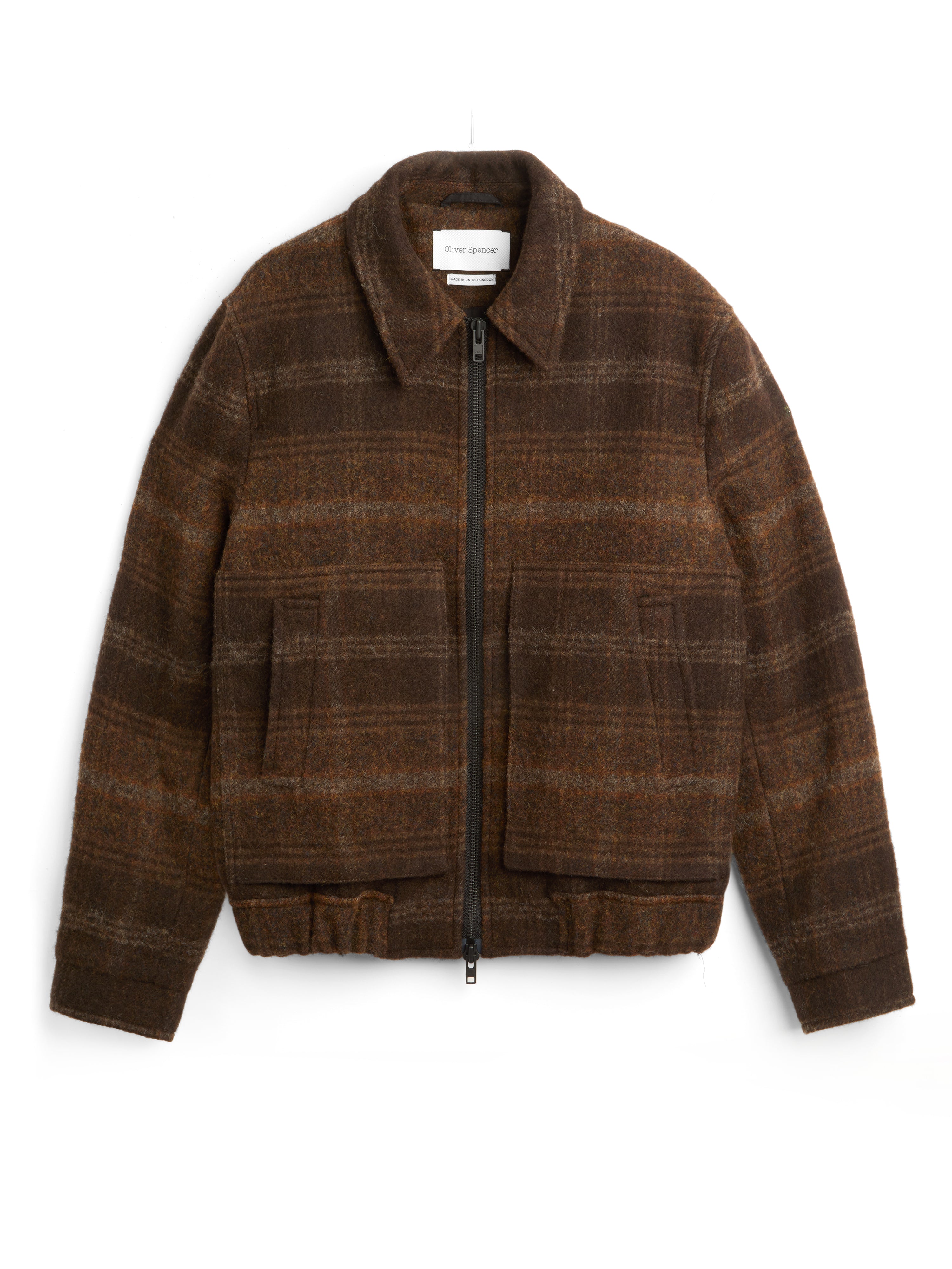 Oliver Spencer ウールジャケット Made in England OSMJ369A_MOR01GRN_0000_Layer10