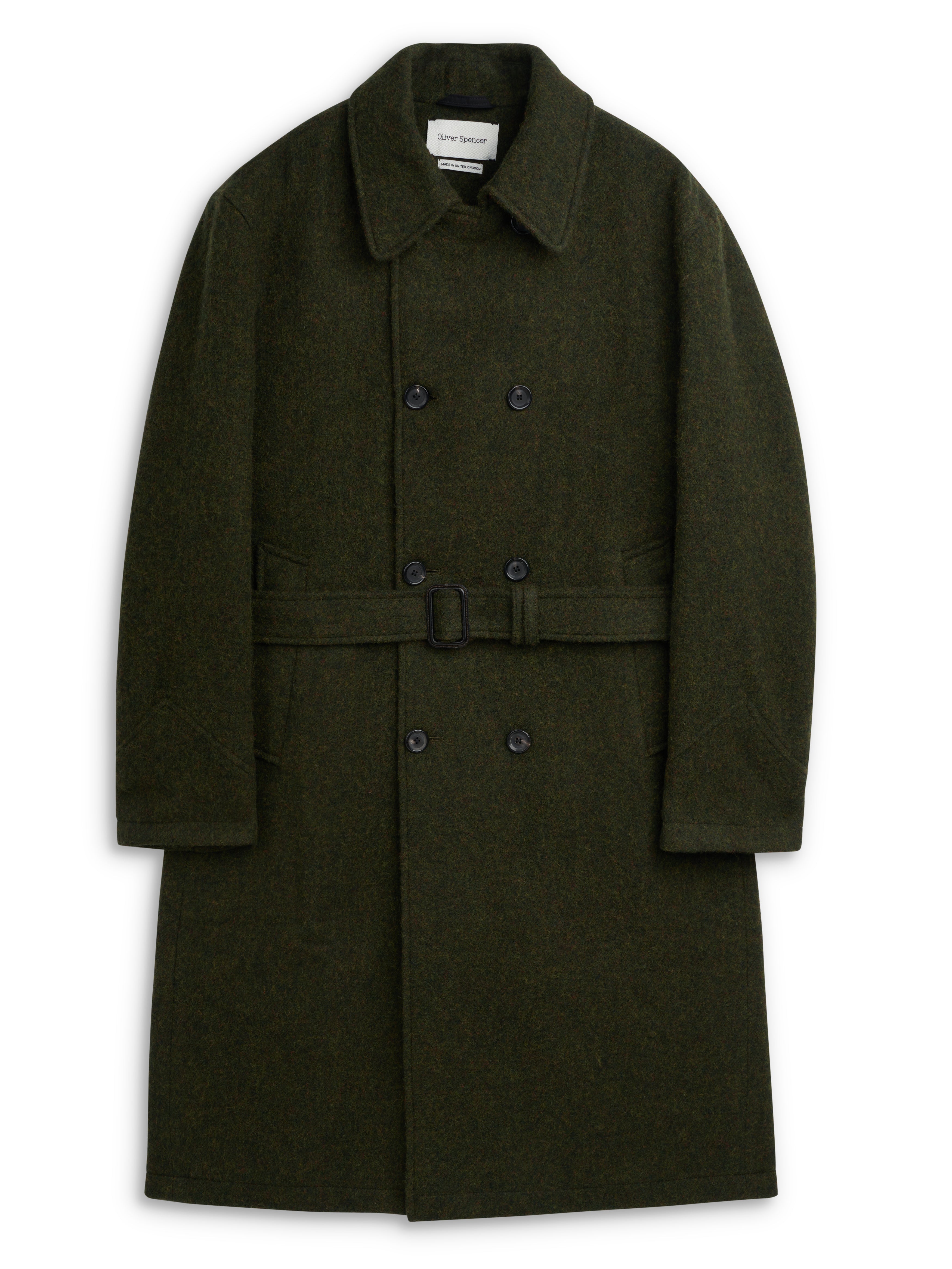 英国オリバースペンサーOliver Spencerのウールコート38 Oliver Spencer Slim Fit Plaid Double Breasted Wool Topcoat